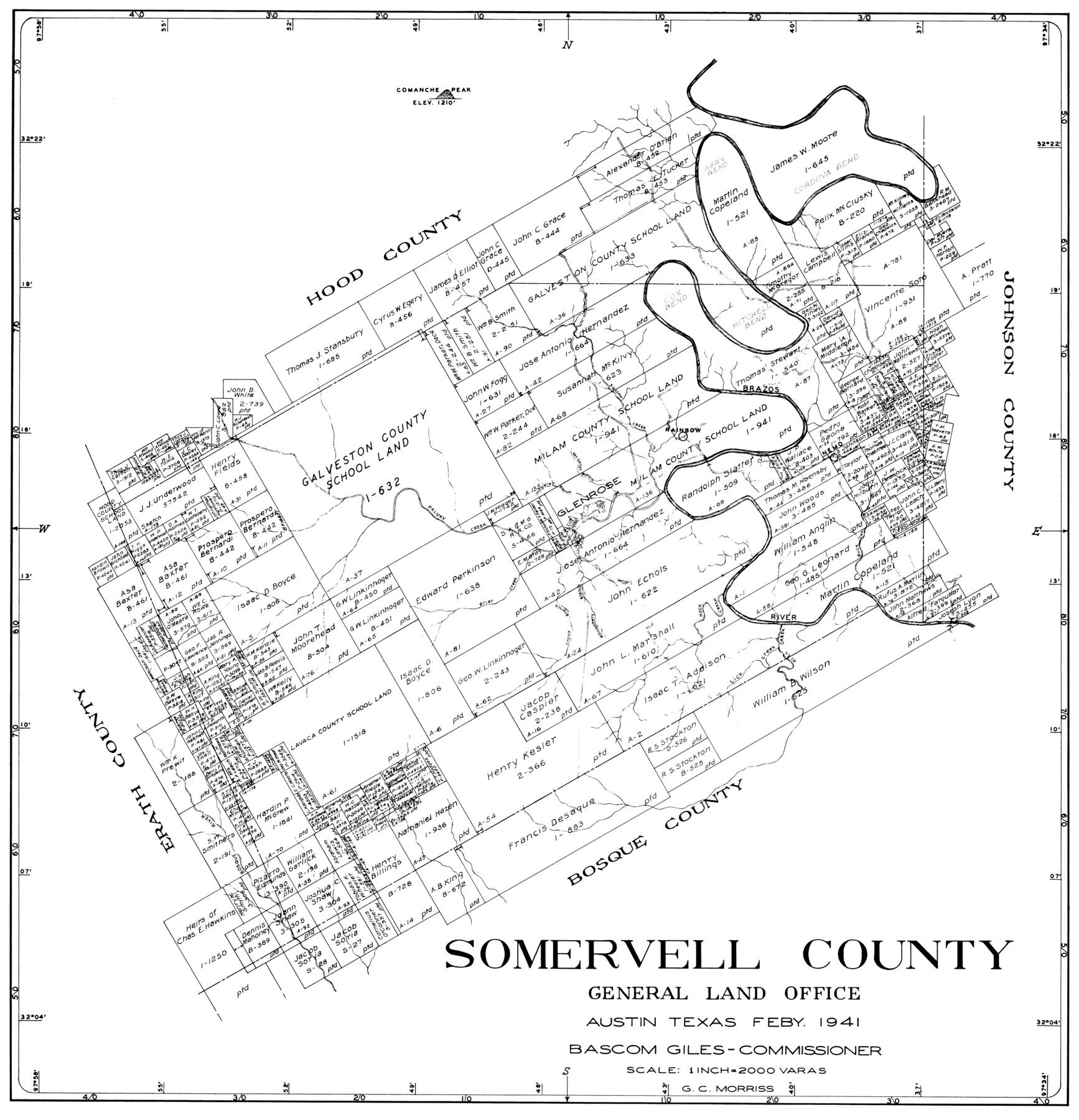 77424, Somervell County, General Map Collection