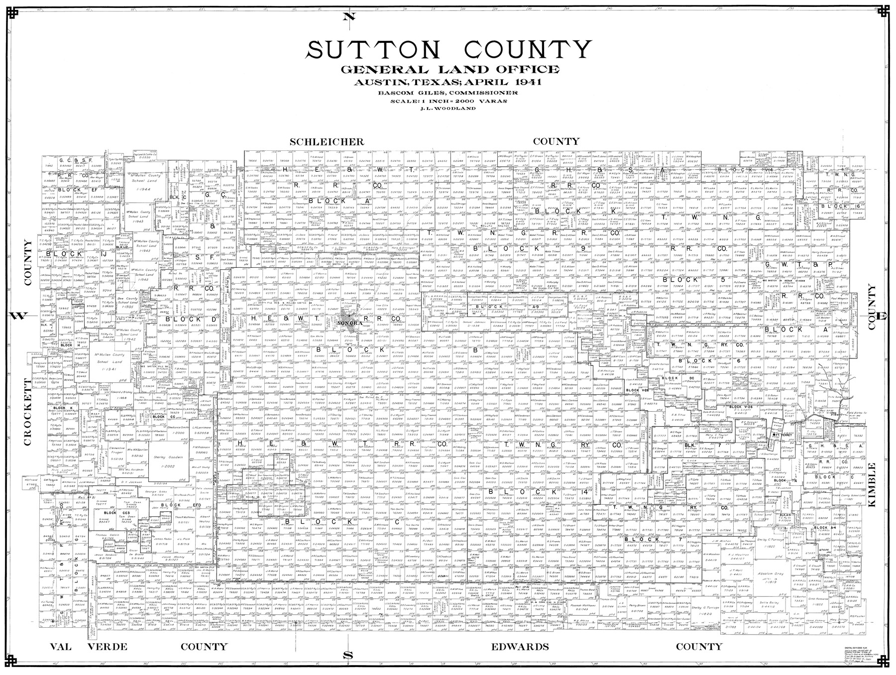 77429, Sutton County, General Map Collection