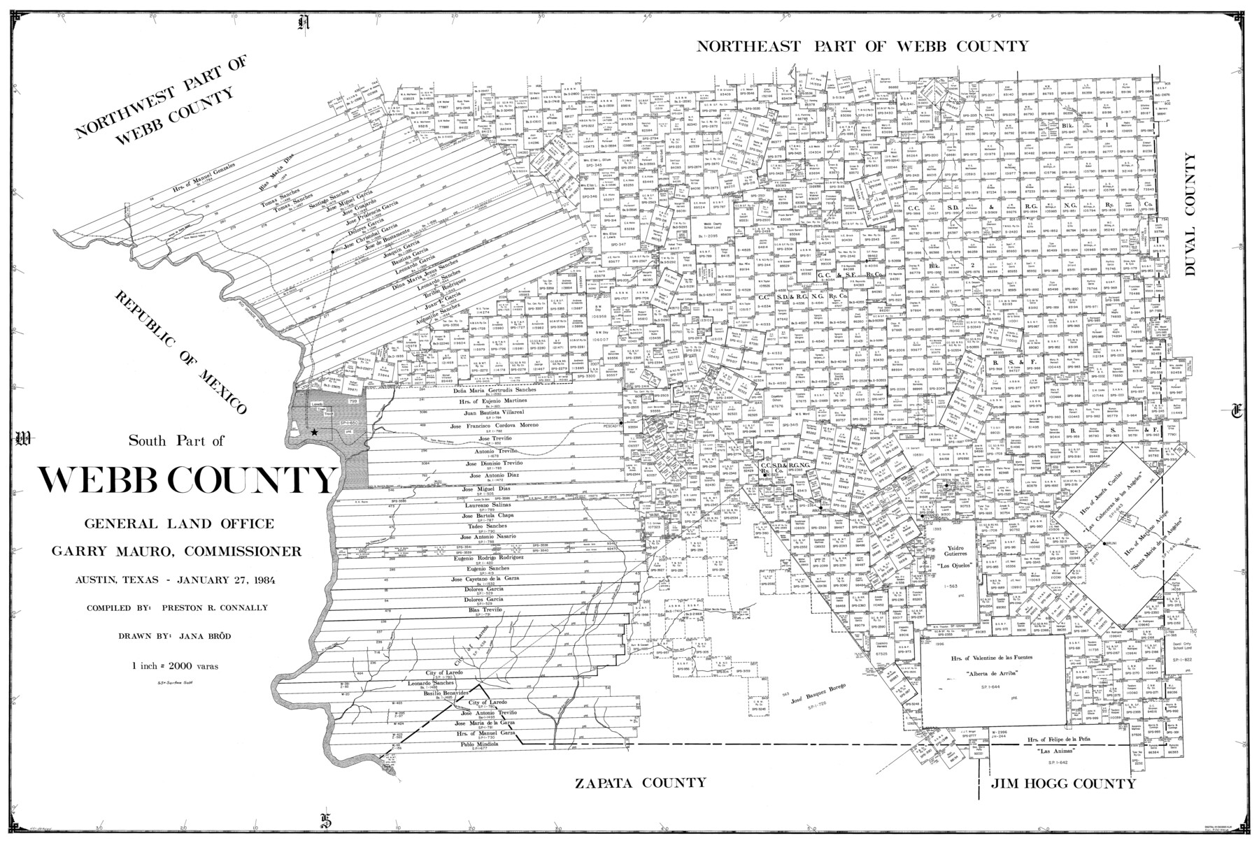 77453, South Part of Webb County, General Map Collection