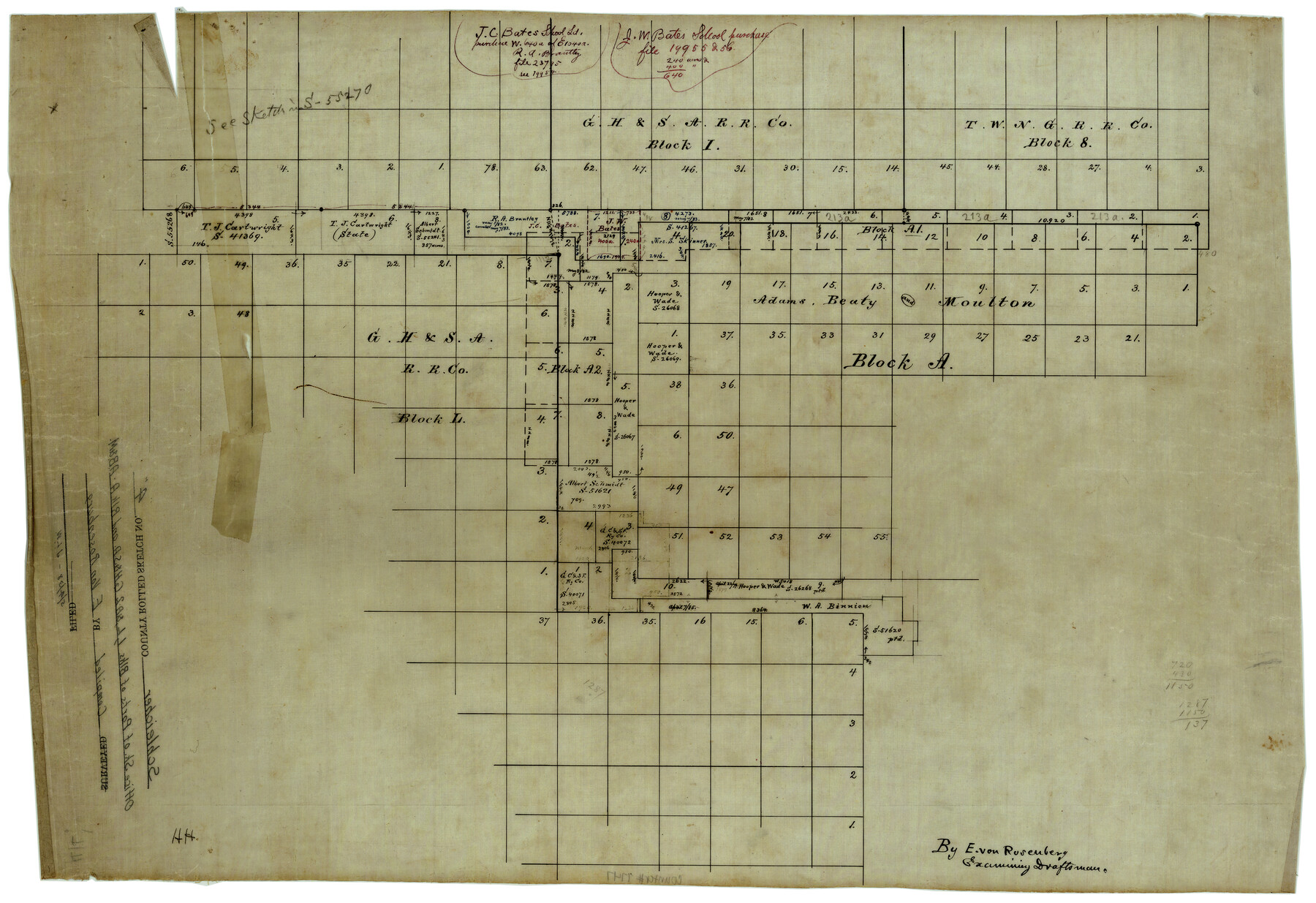 7747, Schleicher County Rolled Sketch 4, General Map Collection

