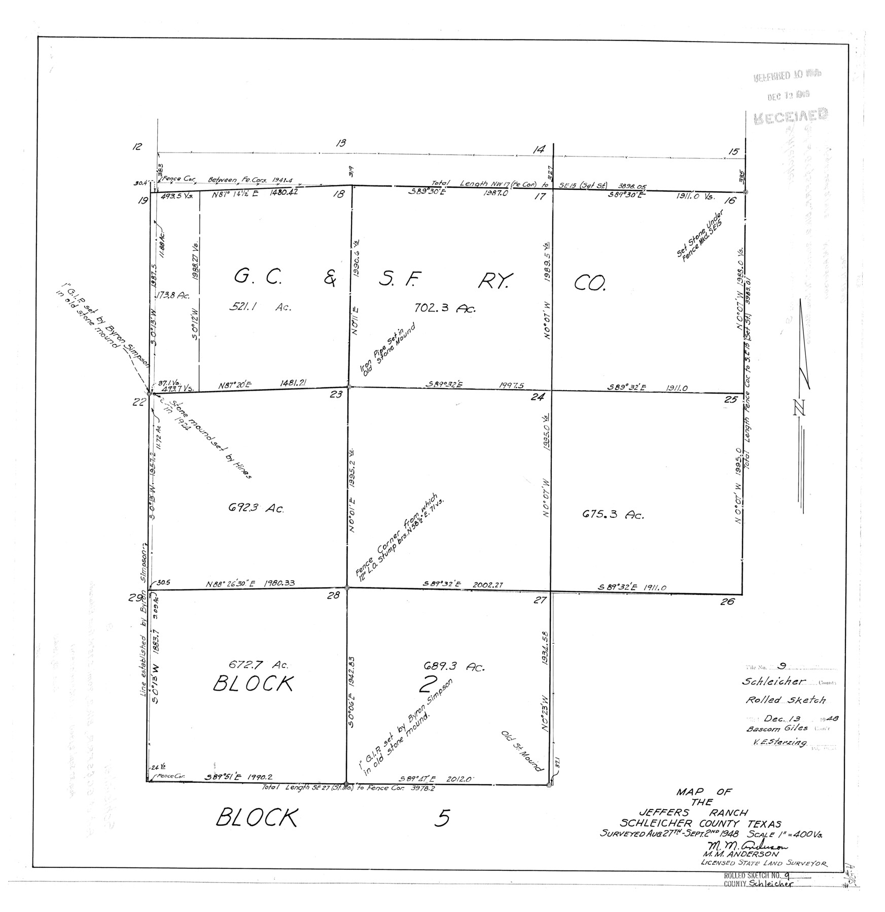 7751, Schleicher County Rolled Sketch 9, General Map Collection