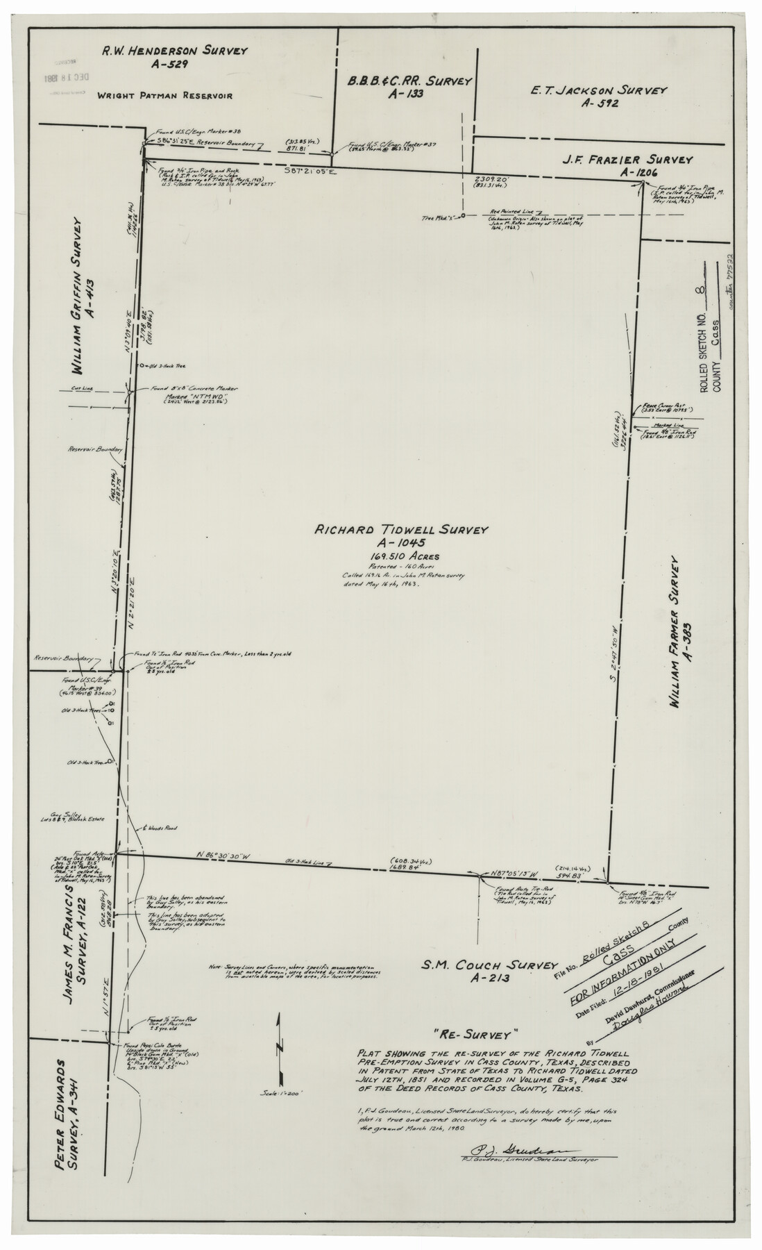 77522, Cass County Rolled Sketch 8, General Map Collection