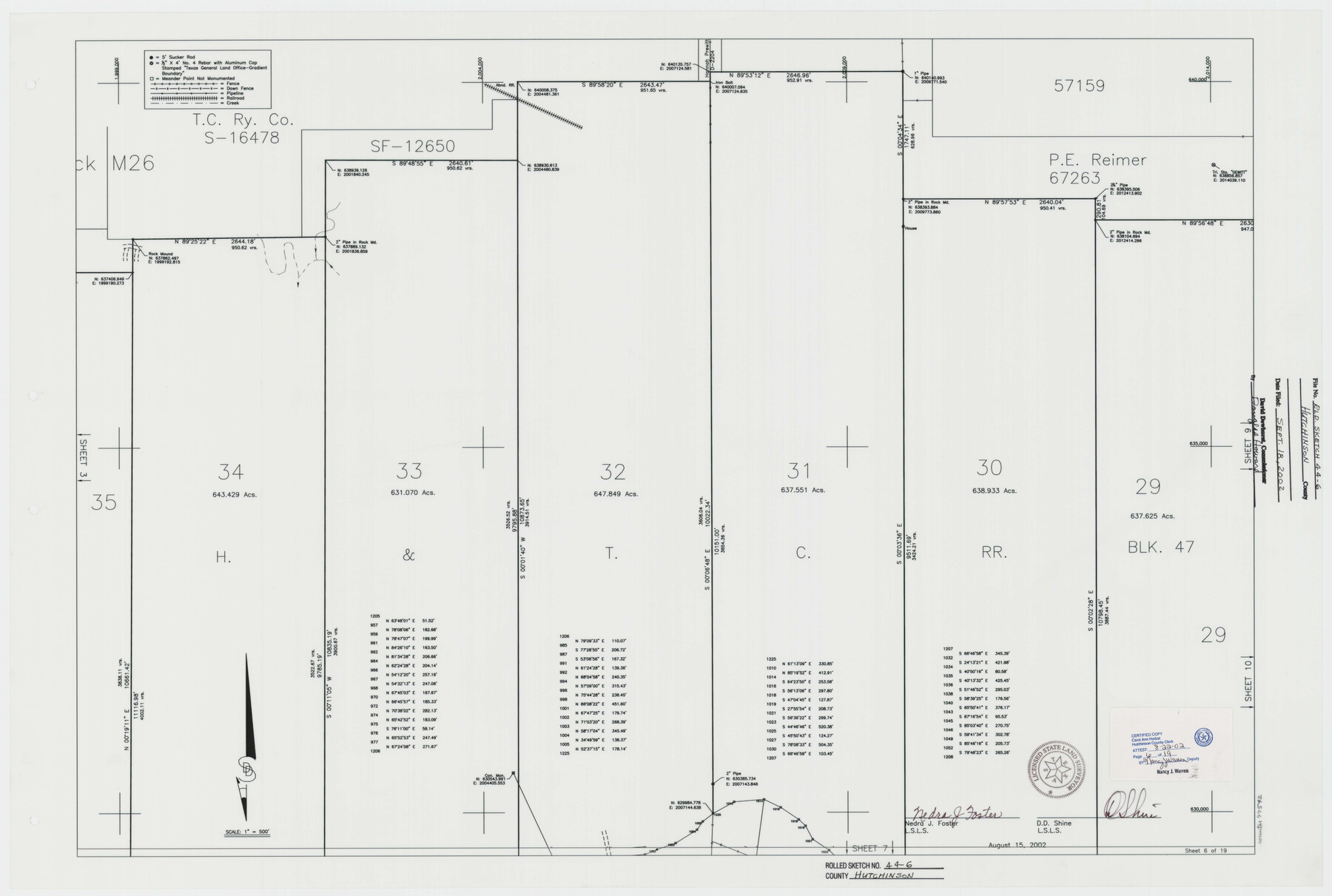 77542, Hutchinson County Rolled Sketch 44-6, General Map Collection