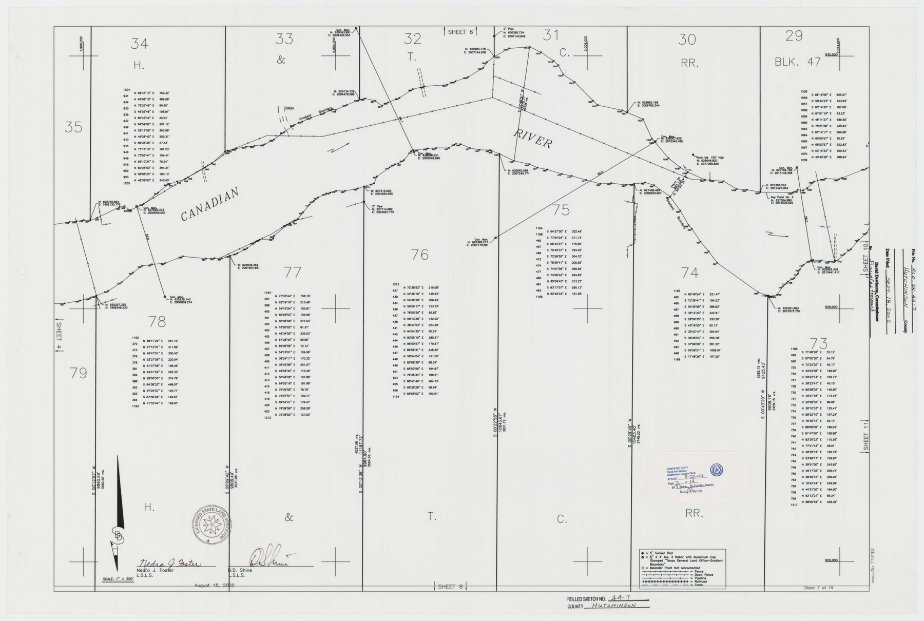 77543, Hutchinson County Rolled Sketch 44-7, General Map Collection