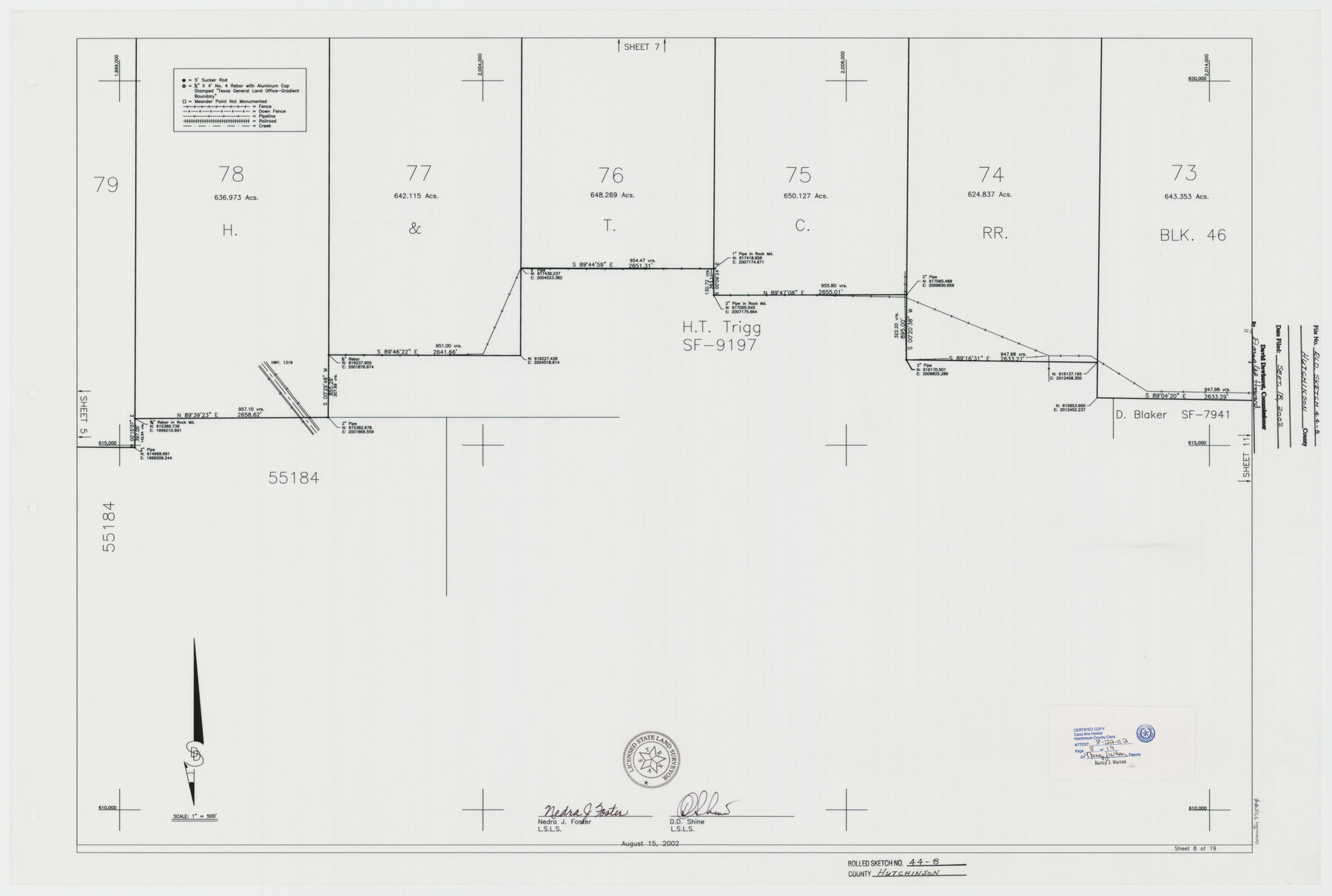 77544, Hutchinson County Rolled Sketch 44-8, General Map Collection