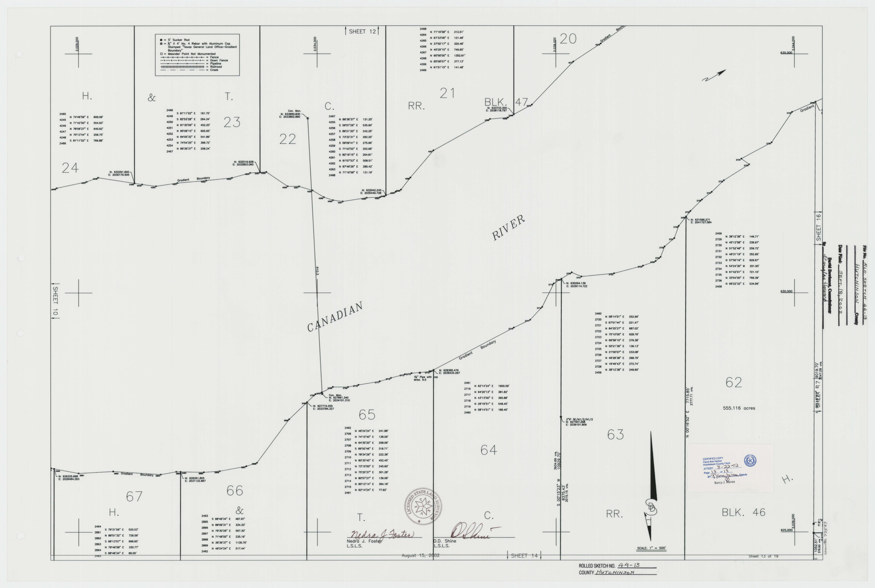 77549, Hutchinson County Rolled Sketch 44-13, General Map Collection