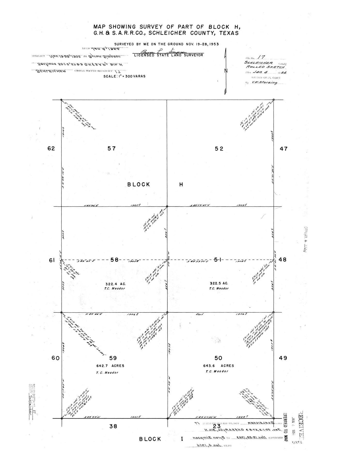 7759, Schleicher County Rolled Sketch 17, General Map Collection