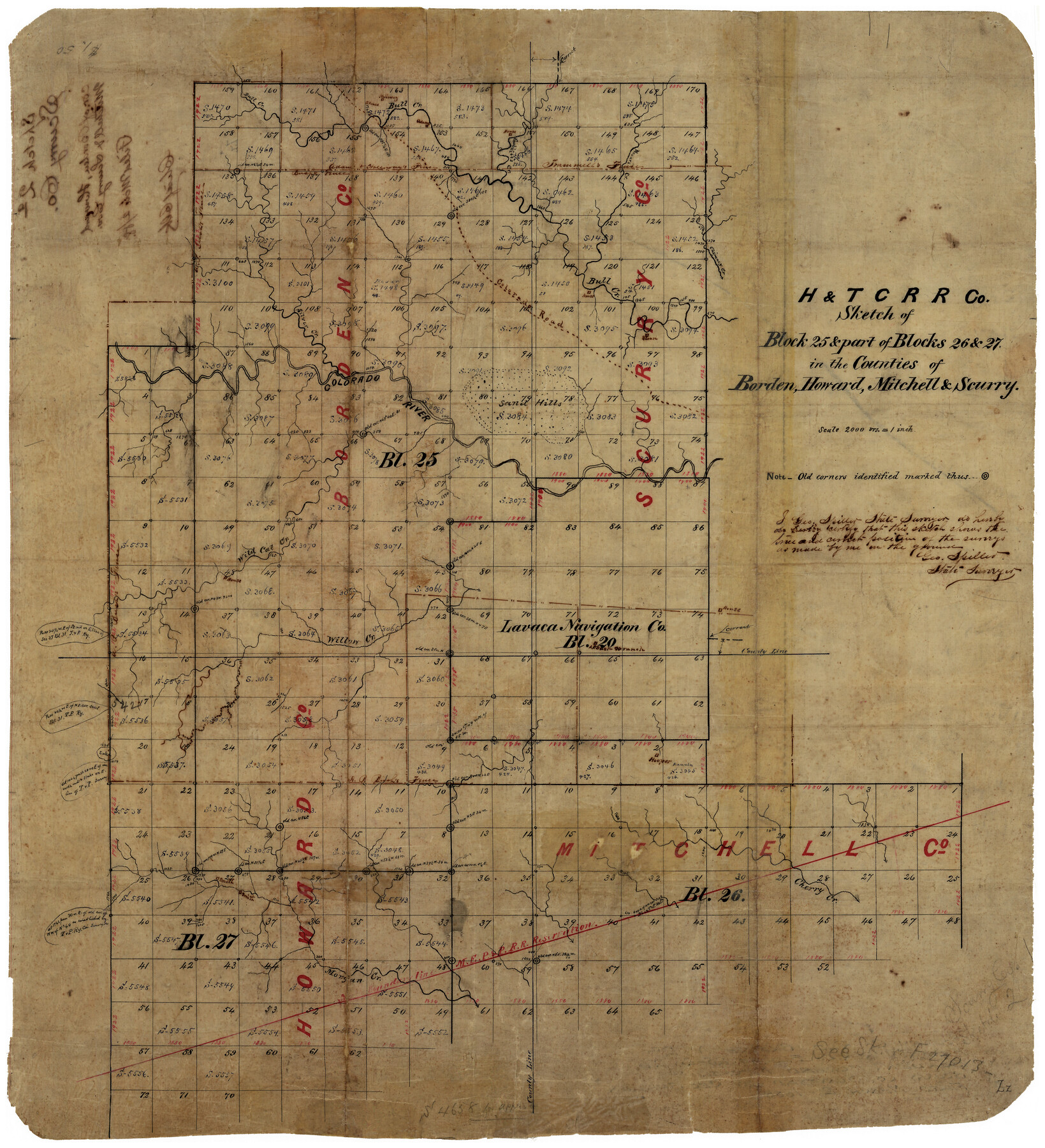 7764, Scurry County Rolled Sketch 2A, General Map Collection
