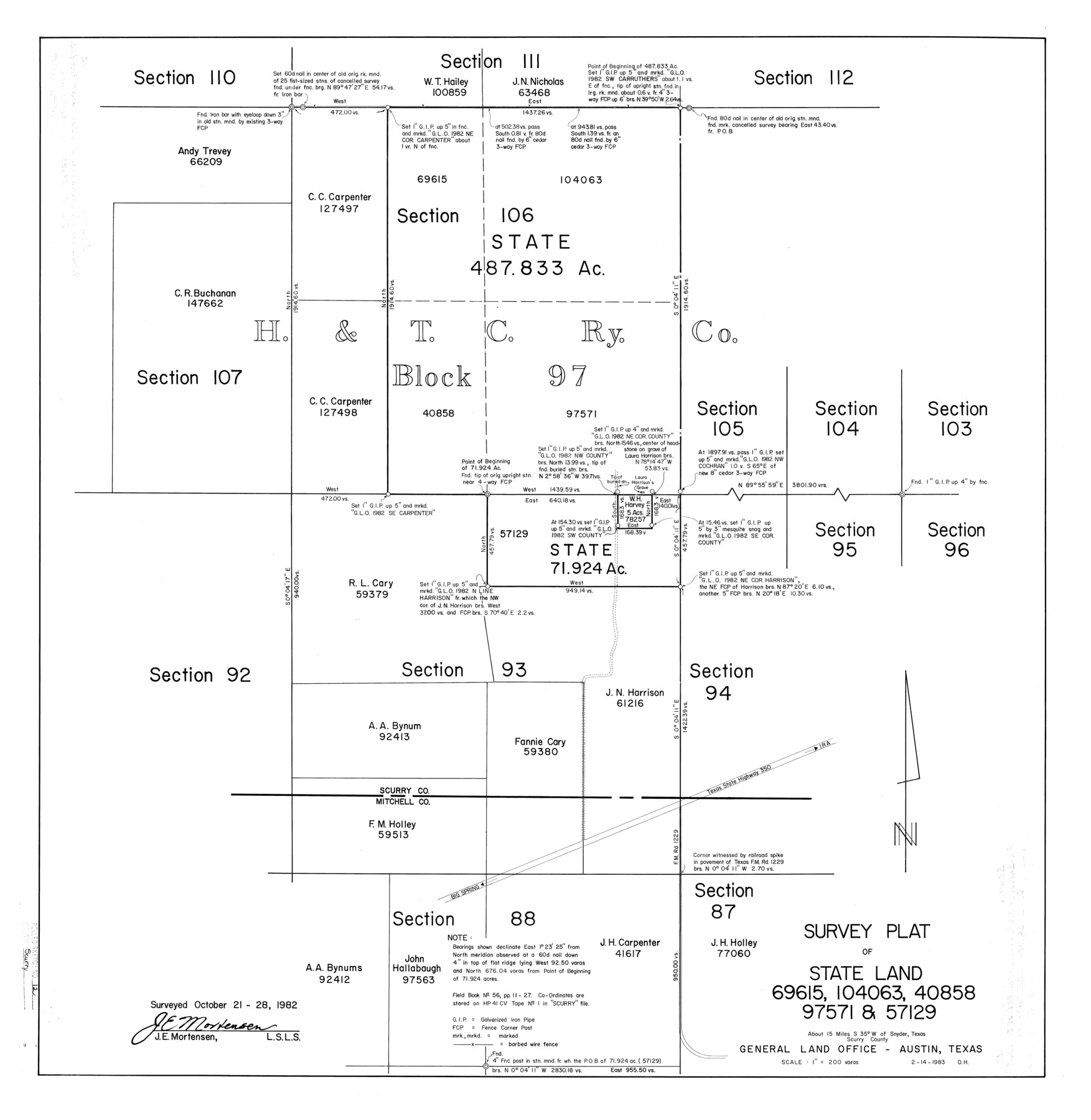 7772, Scurry County Rolled Sketch 12, General Map Collection