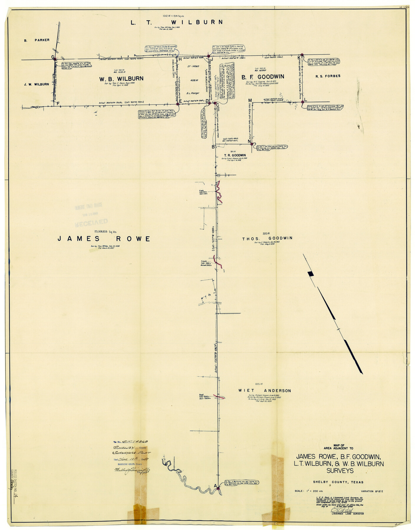 7782, Shelby County Rolled Sketch 14, General Map Collection