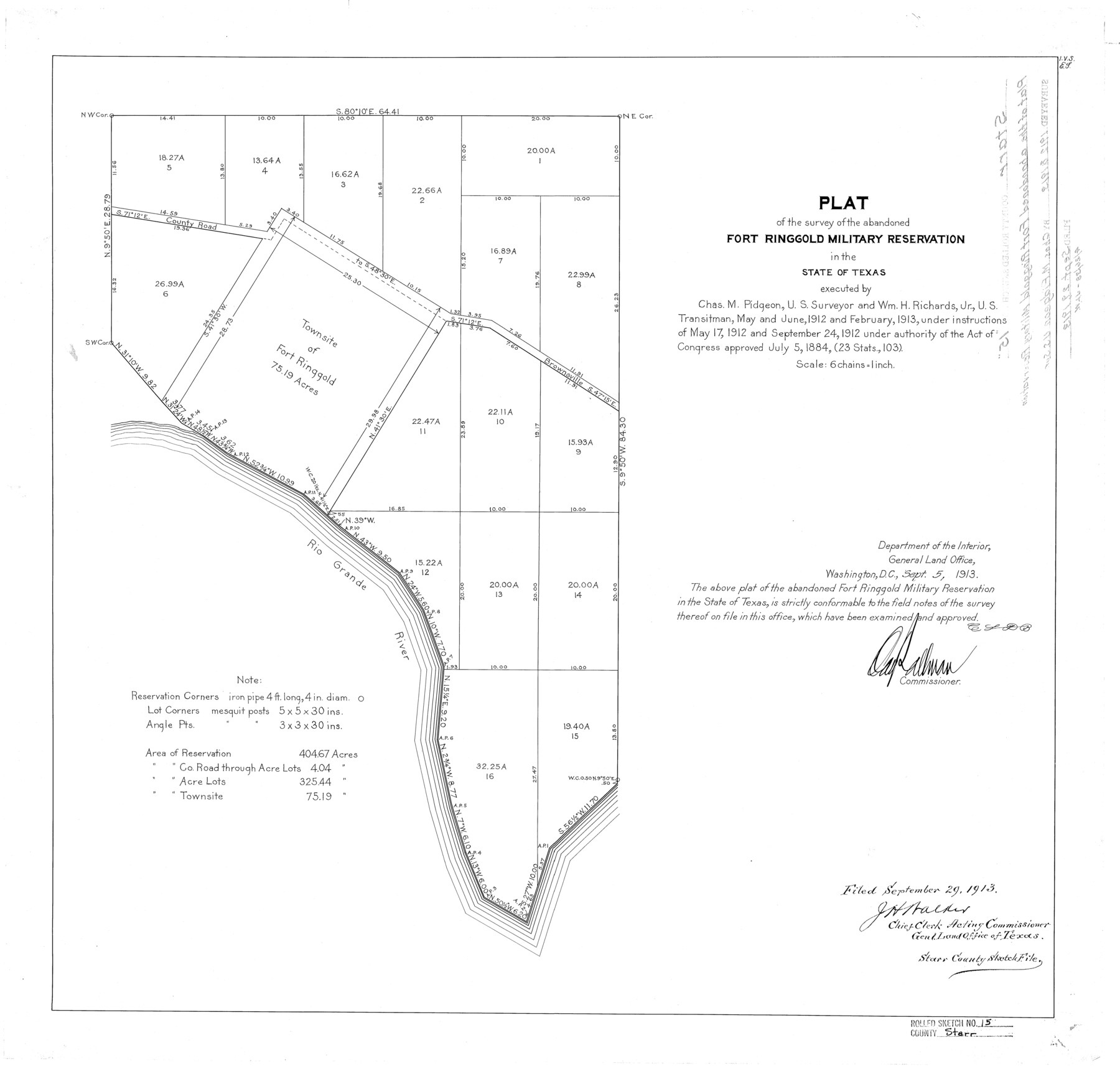 7800, Starr County Rolled Sketch 15, General Map Collection