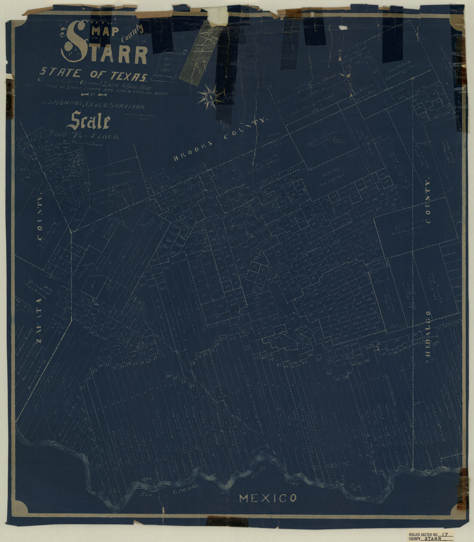 7802, Starr County Rolled Sketch 17, General Map Collection
