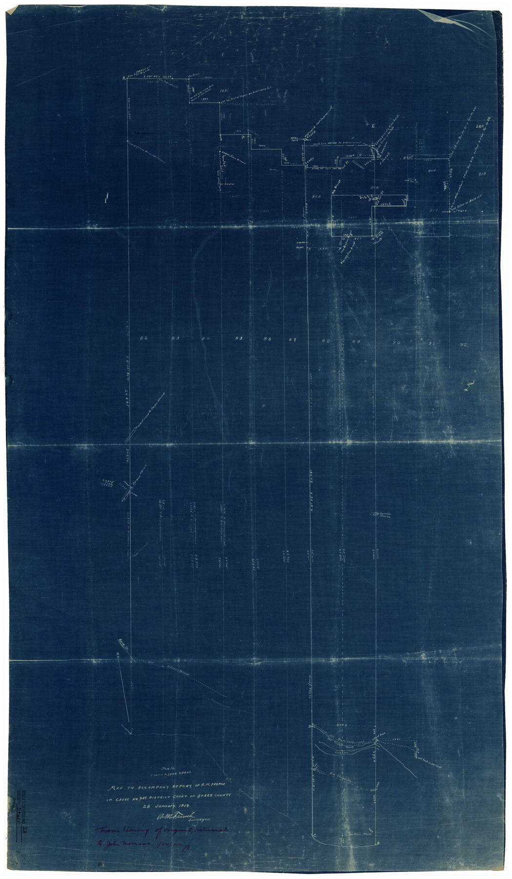 7806, Starr County Rolled Sketch 22, General Map Collection
