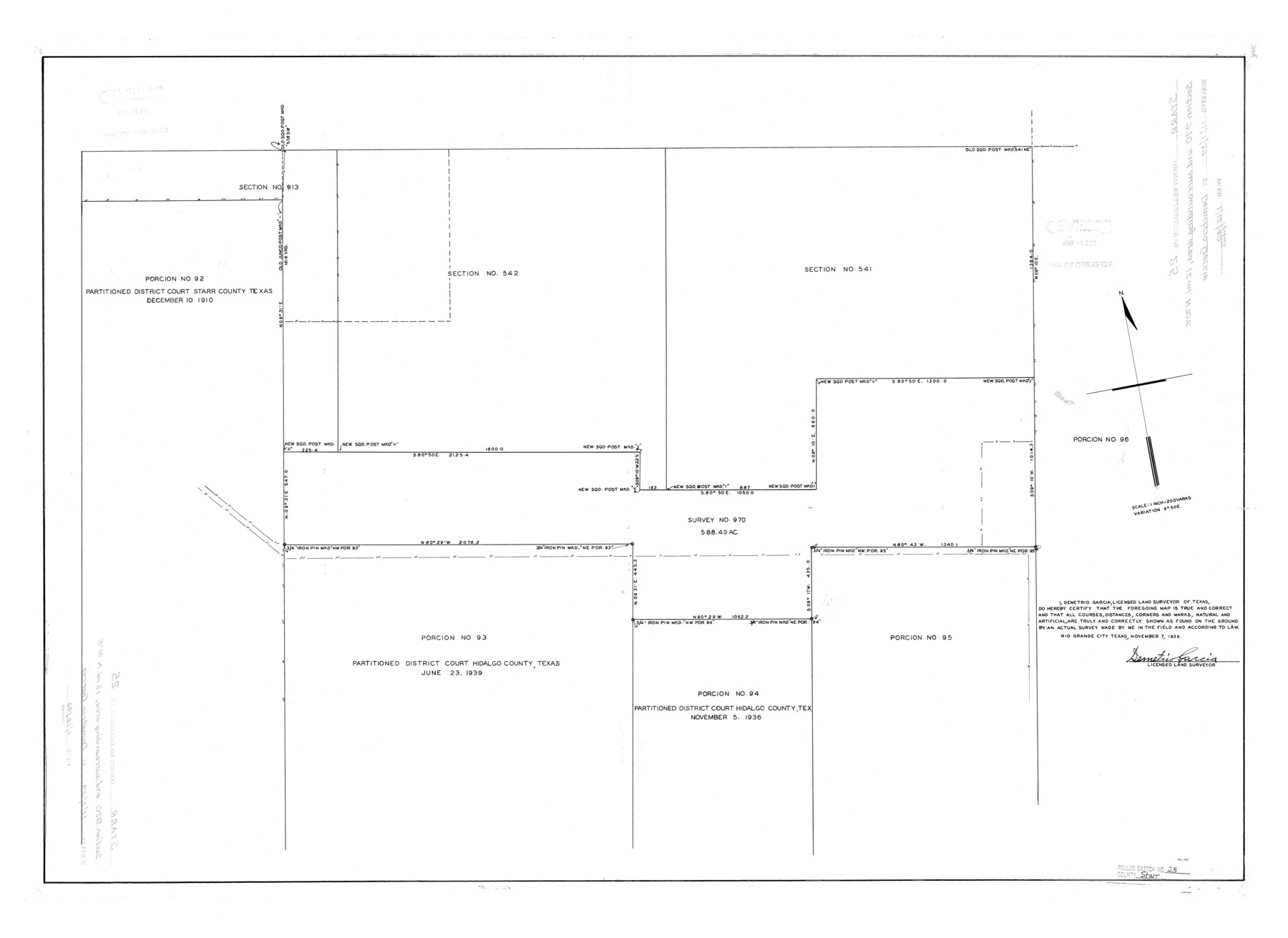 7809, Starr County Rolled Sketch 25, General Map Collection