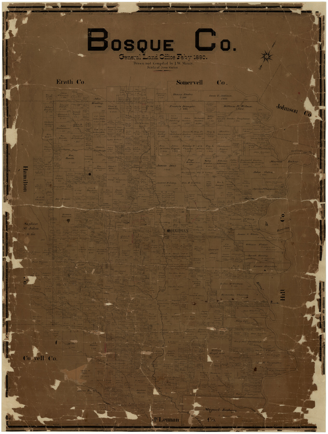 7814, Bosque Co., General Map Collection
