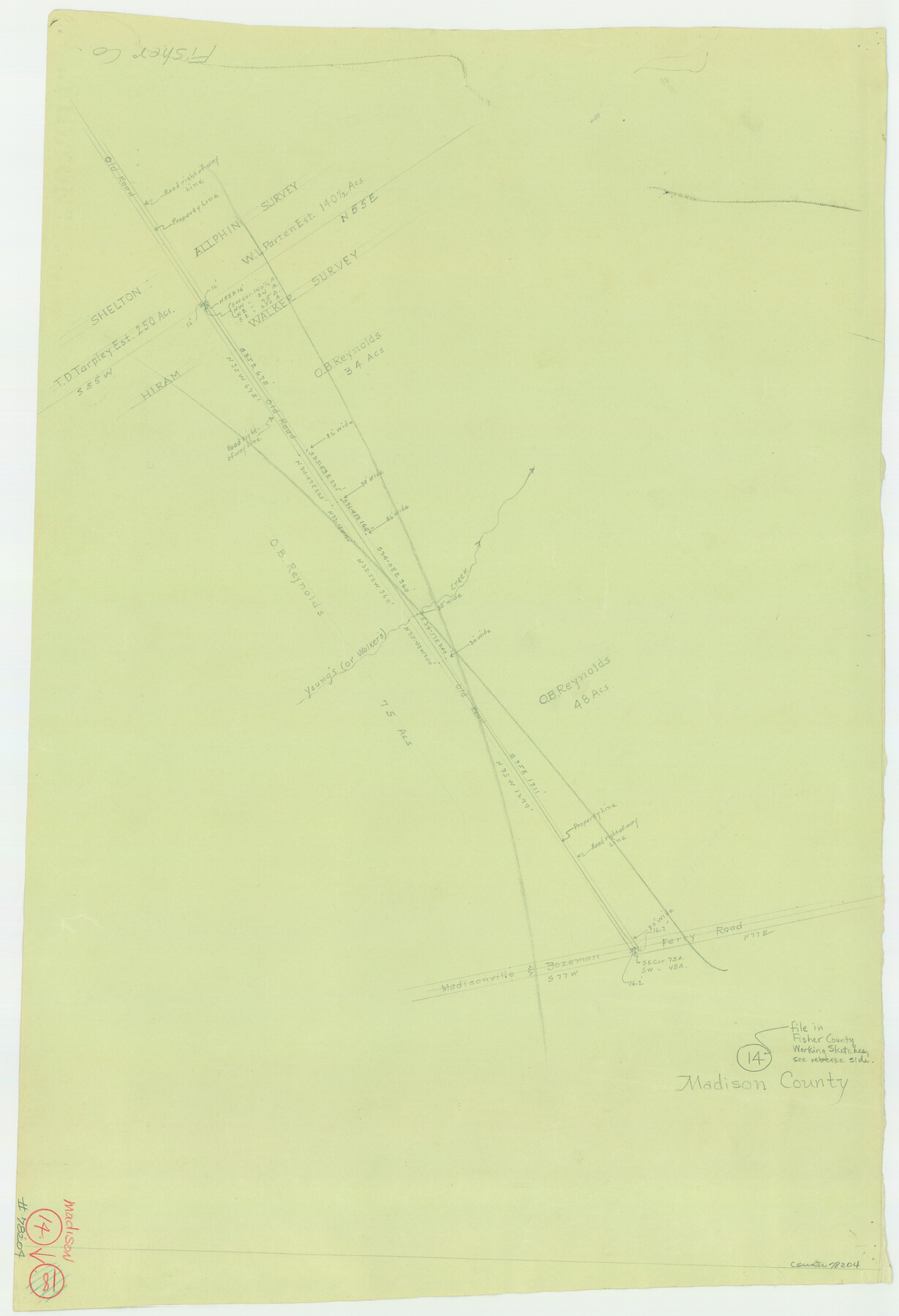 78204, Madison County Working Sketch 14, General Map Collection