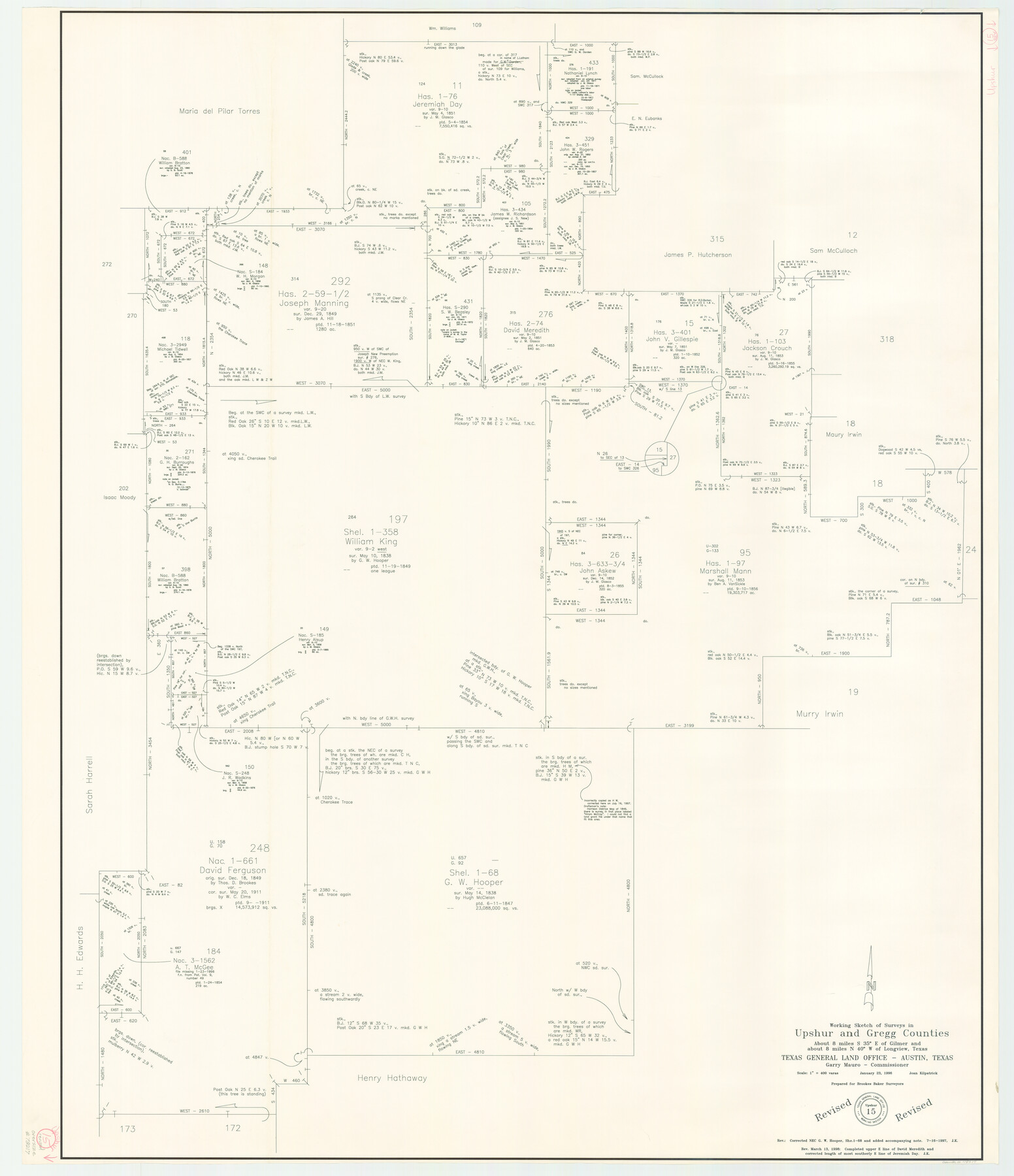 78217, Upshur County Working Sketch 15, revised, General Map Collection