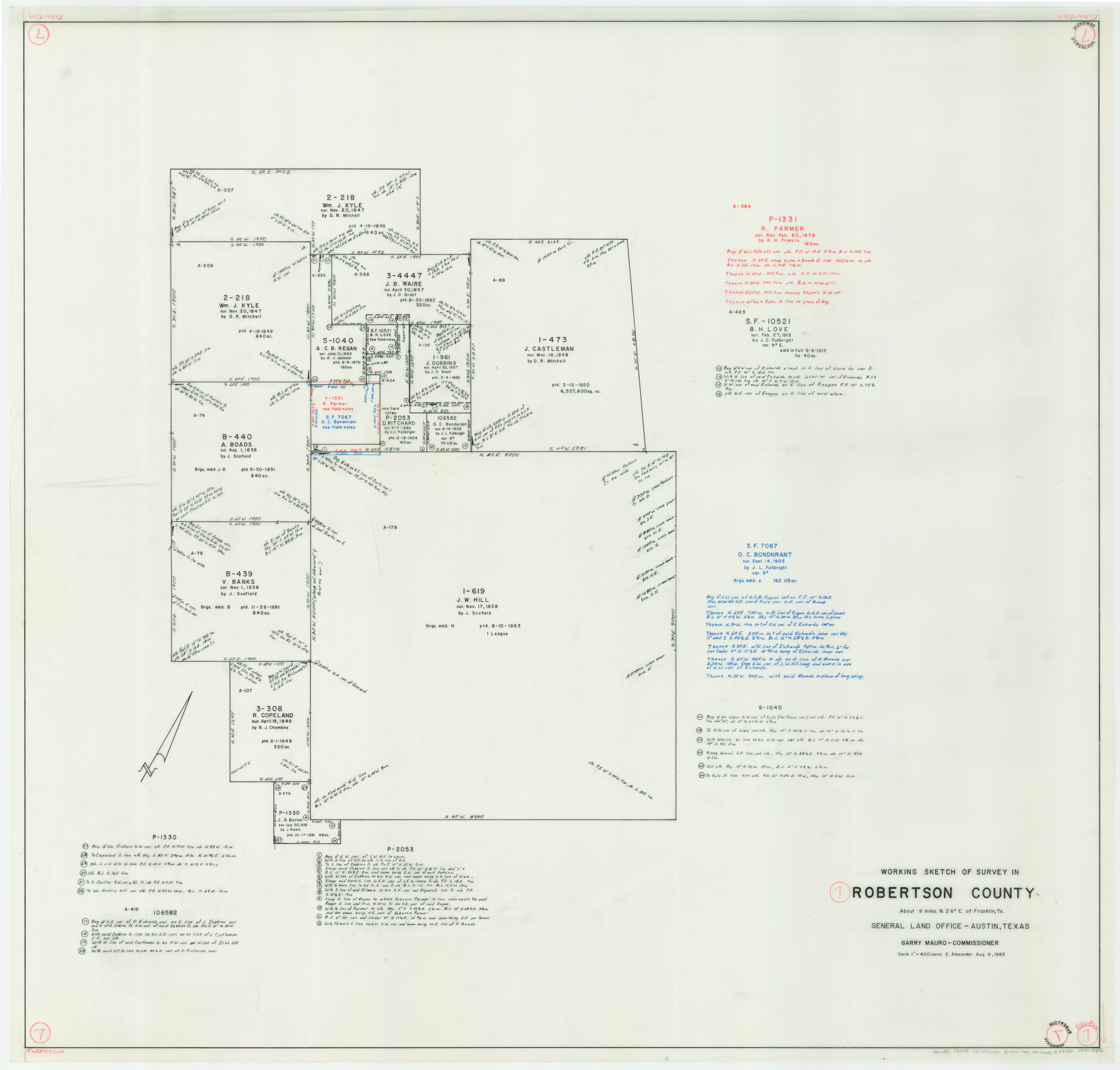 78228, Robertson County Working Sketch 7, General Map Collection