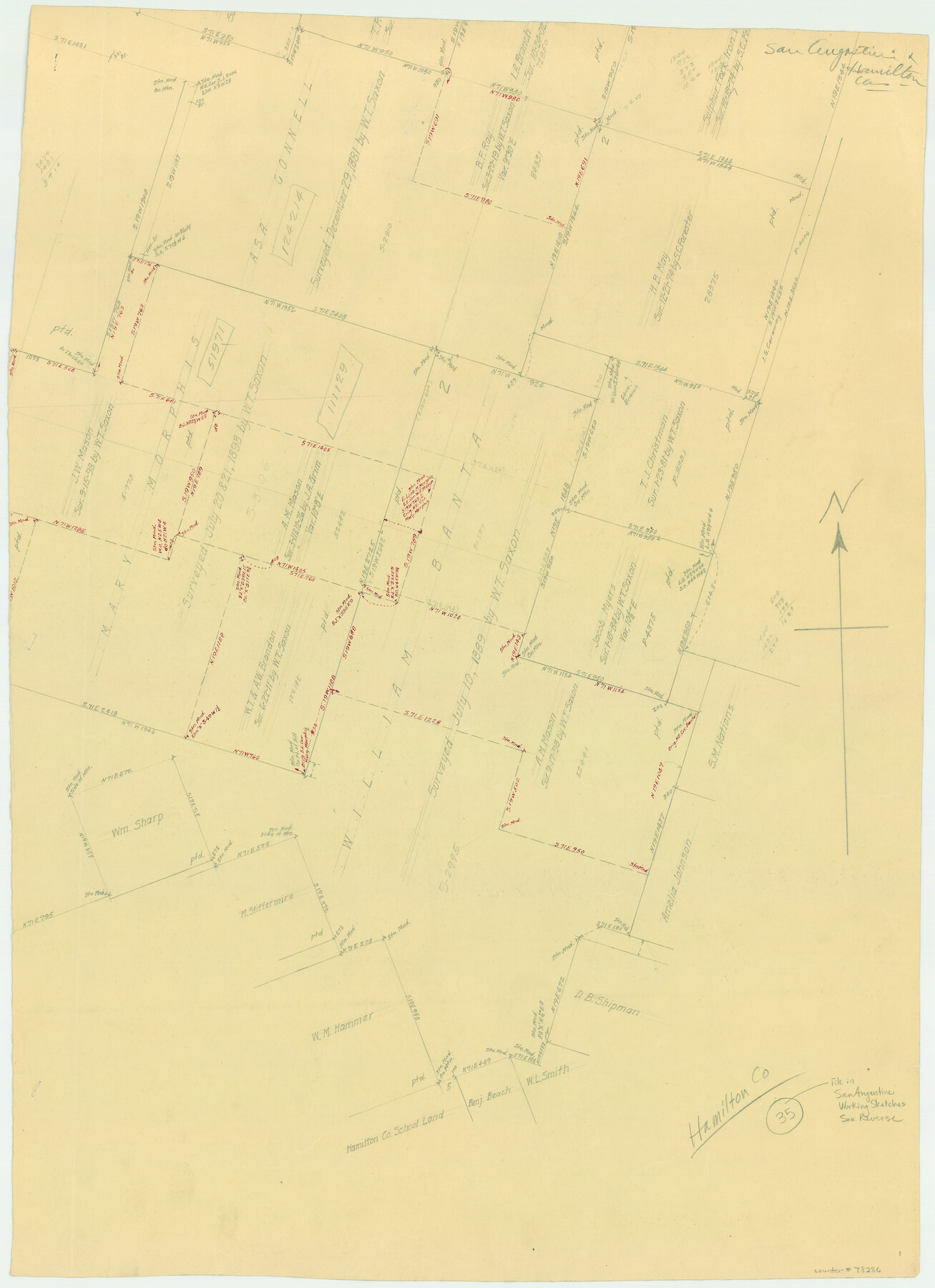 78286, Hamilton County Working Sketch 35, General Map Collection