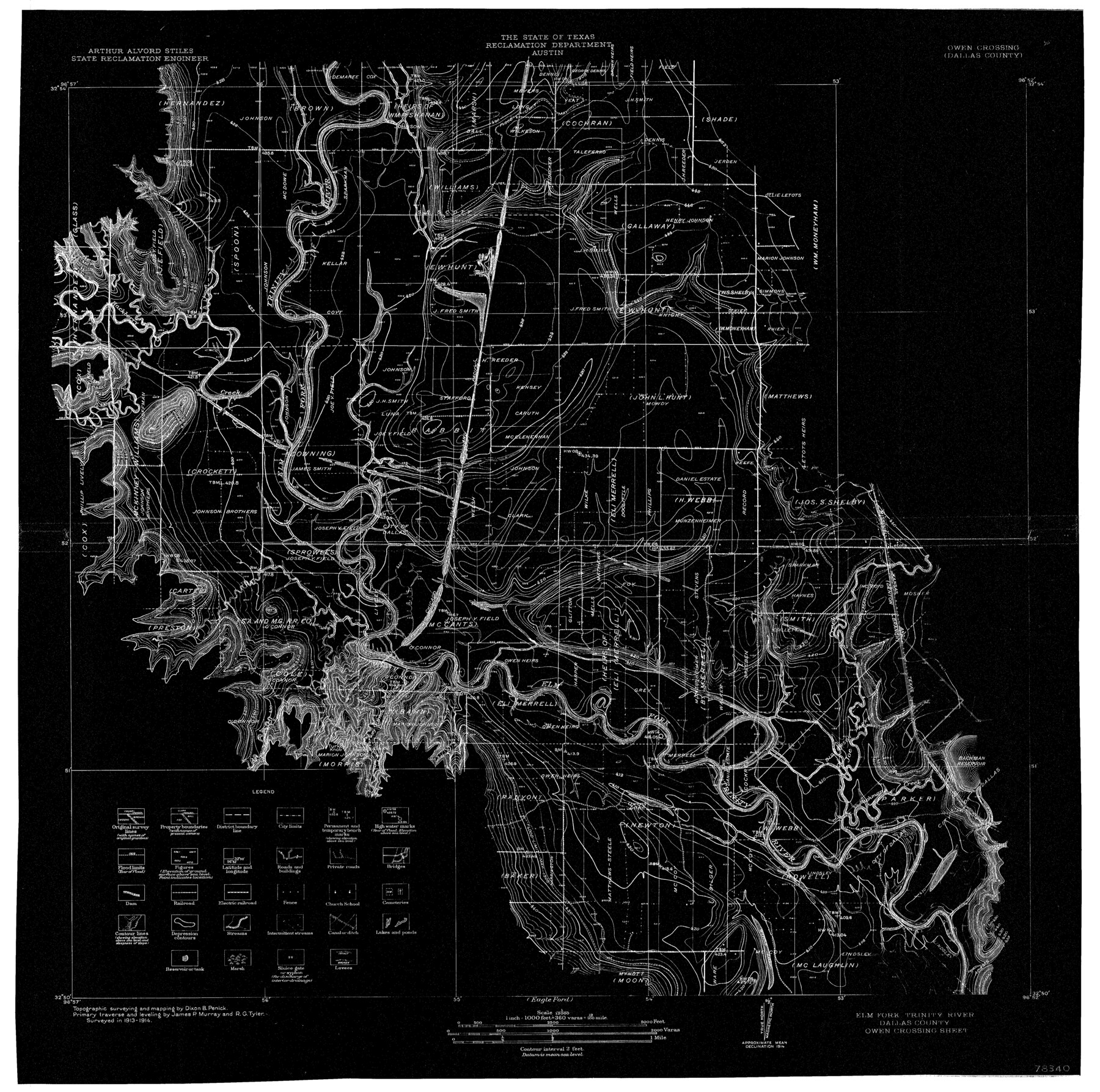 78340, Trinity River, OwenCrossing Sheet/Elm Fork of Trinity River, General Map Collection