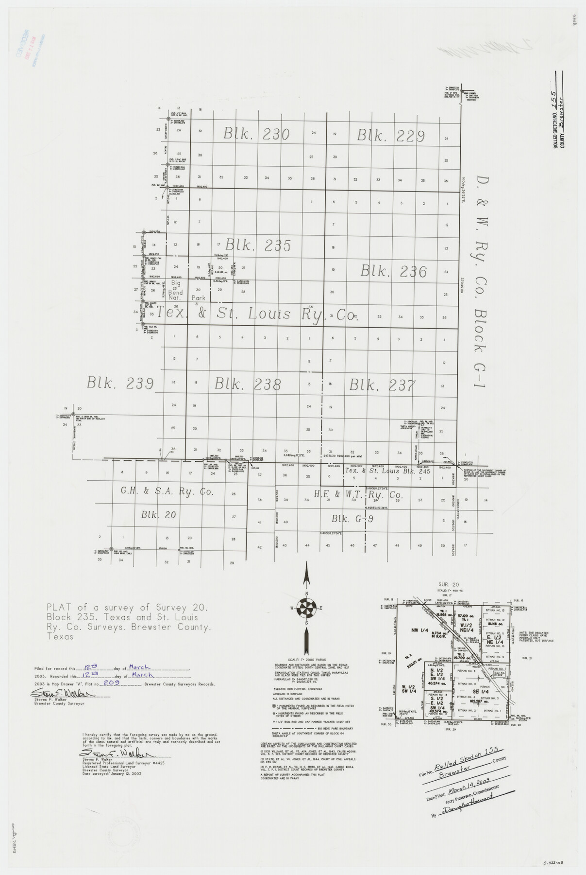 78343, Brewster County Rolled Sketch 155, General Map Collection