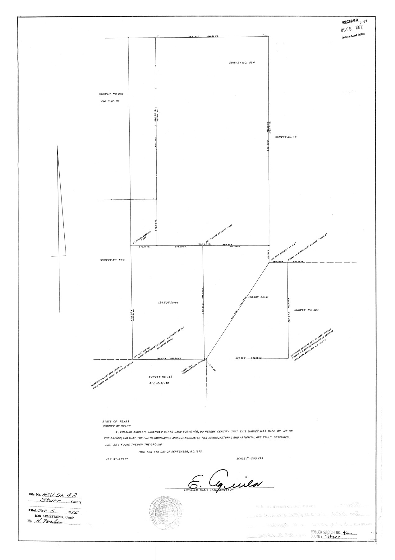 7835, Starr County Rolled Sketch 42, General Map Collection