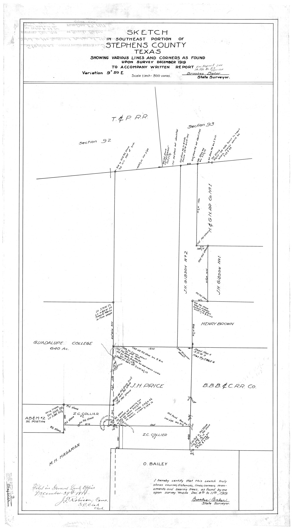 7840, Stephens County Rolled Sketch 3, General Map Collection