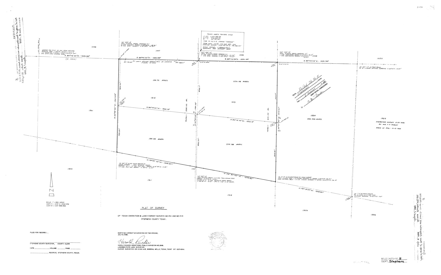 7842, Stephens County Rolled Sketch 5, General Map Collection