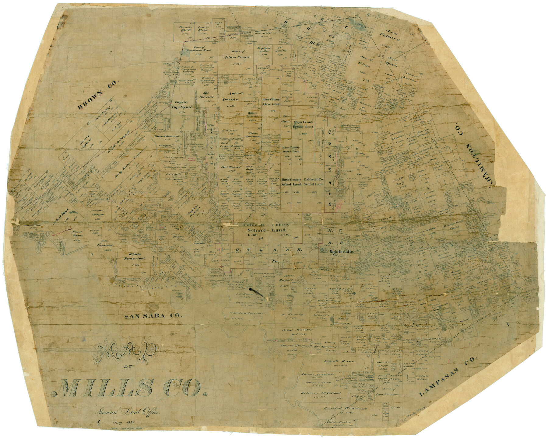 78439, Map of Mills Co., General Map Collection