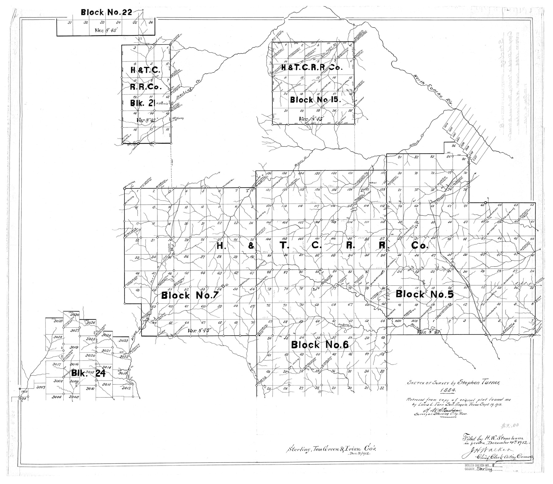 7844, Sterling County Rolled Sketch 8, General Map Collection