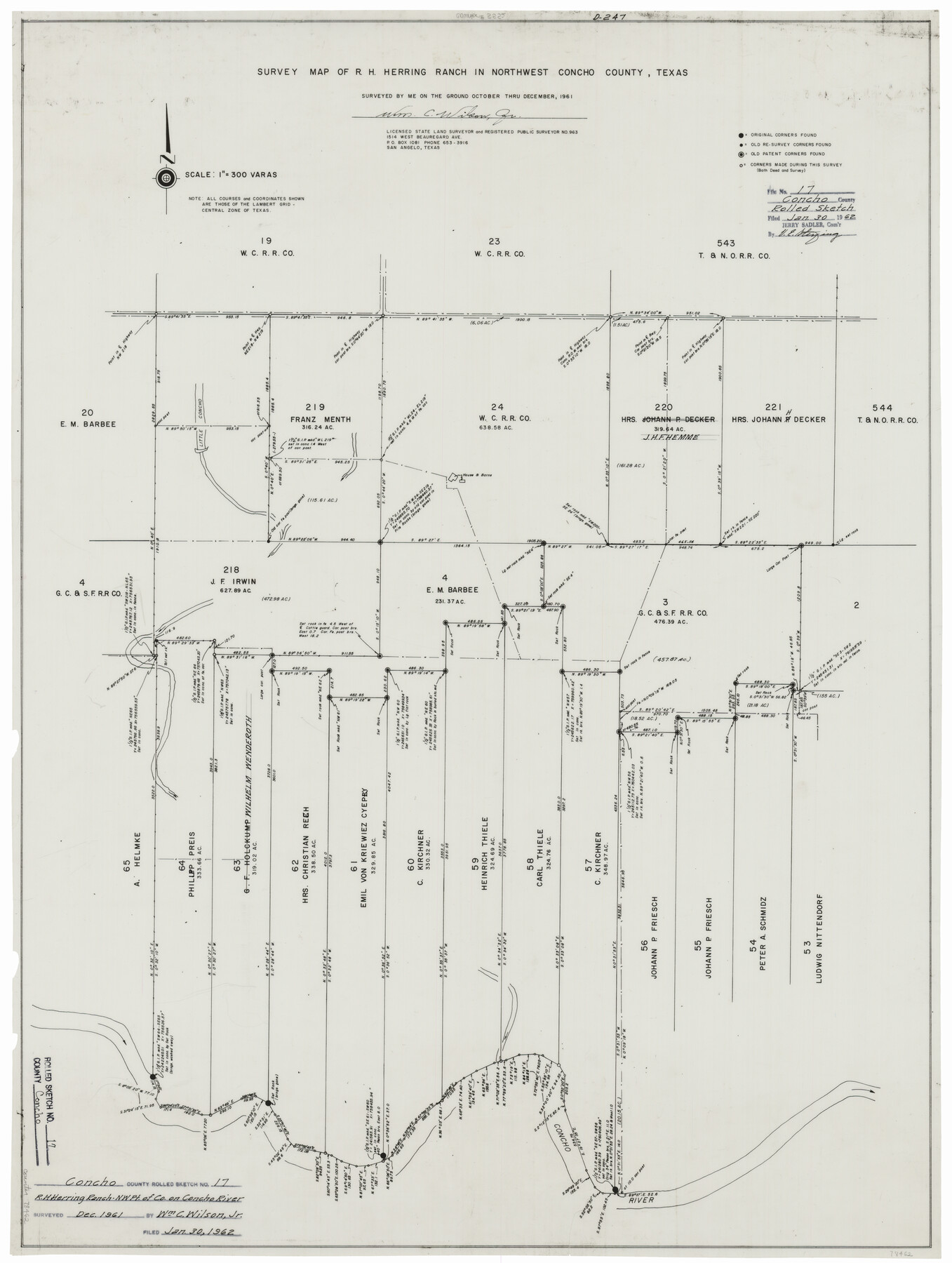 78462, Concho County Rolled Sketch 17, General Map Collection
