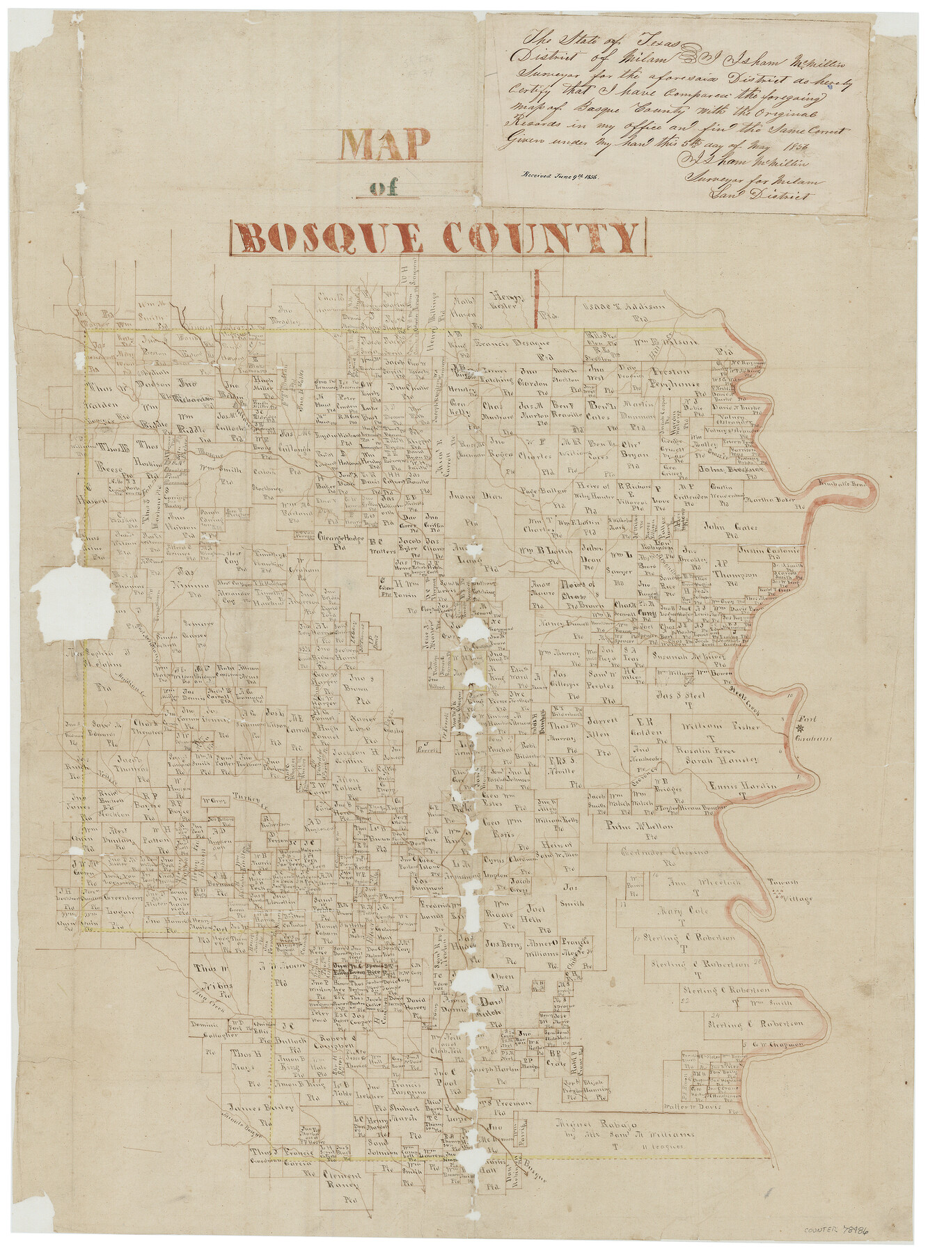 78486, Bosque County Sketch File 34, General Map Collection
