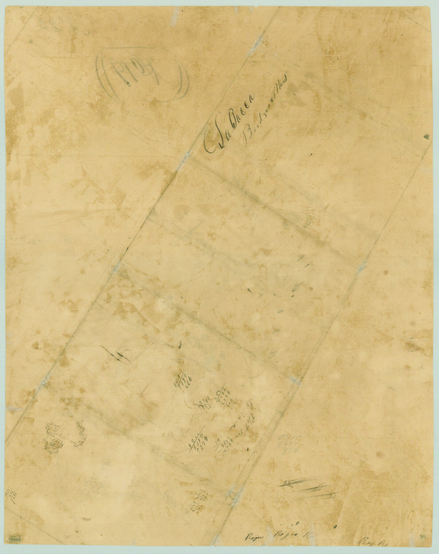 78488, [Surveys in Austin's Colony along the east bank of the Navidad River], General Map Collection