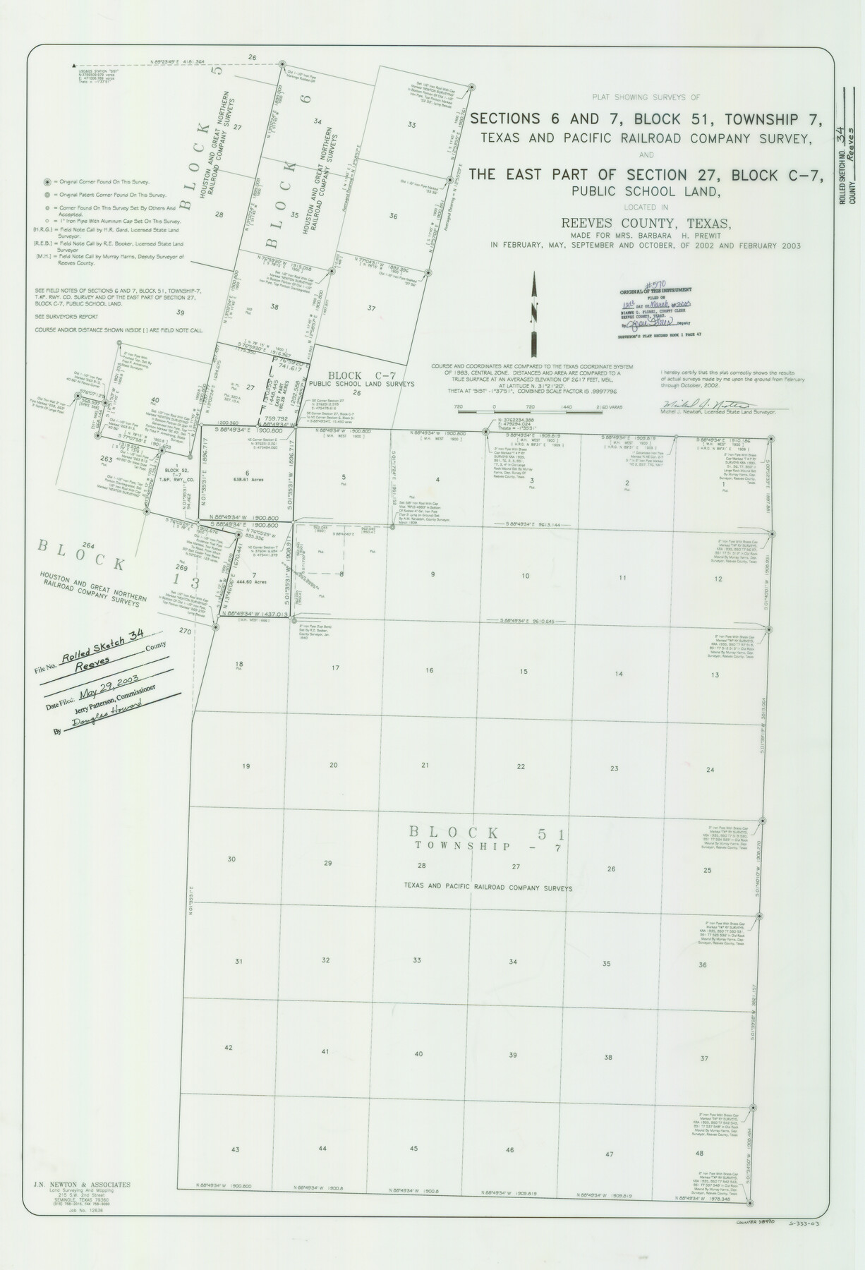 78490, Reeves County Rolled Sketch 34, General Map Collection