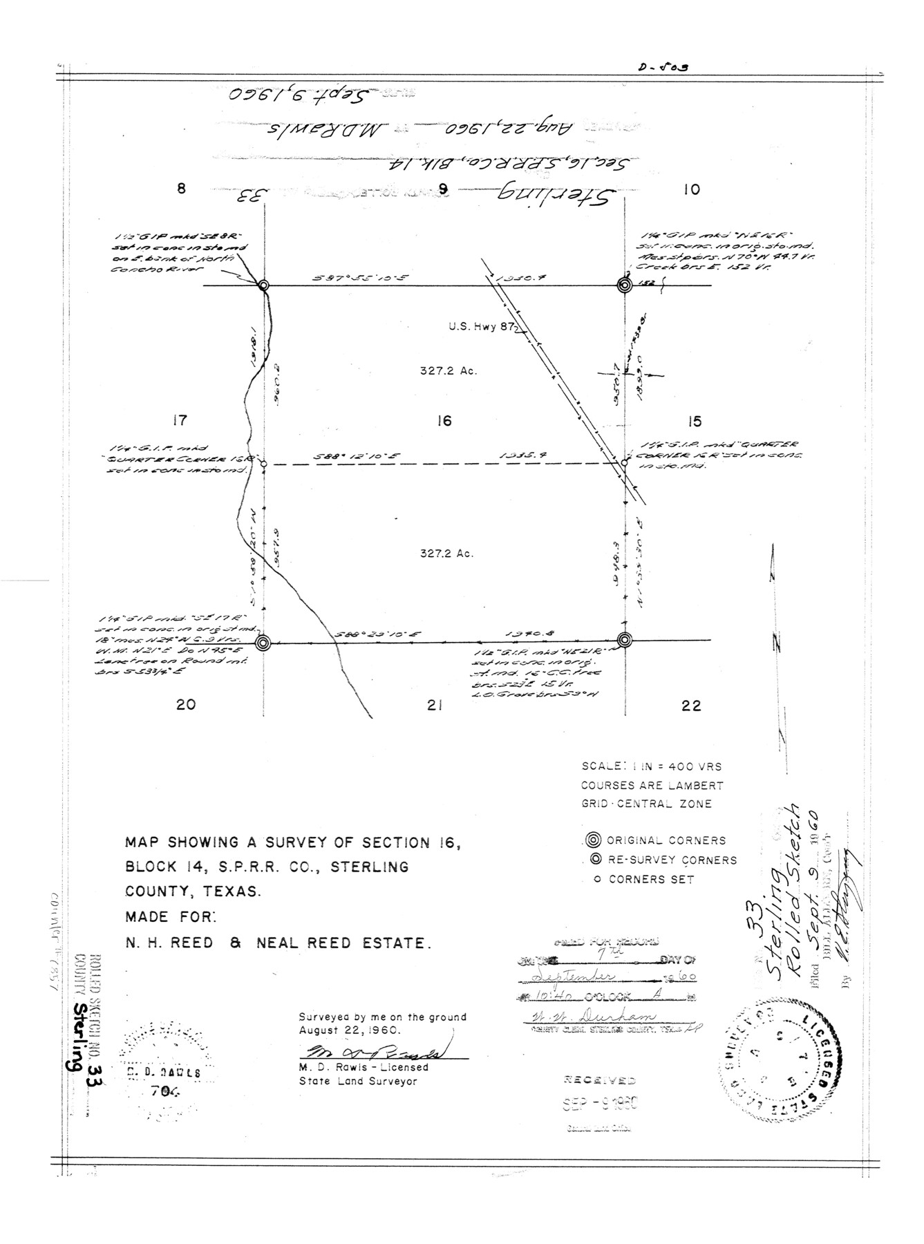 7857, Sterling County Rolled Sketch 33, General Map Collection