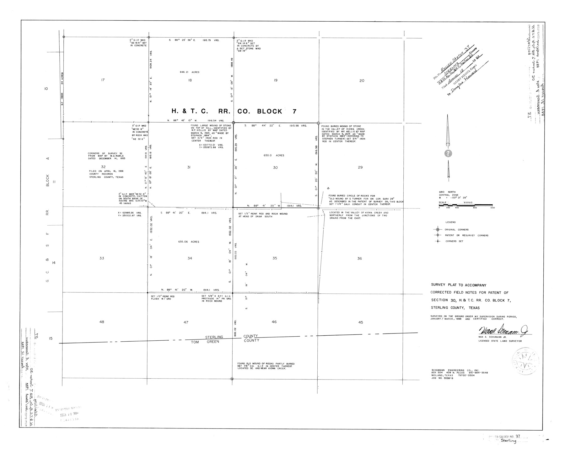 7861, Sterling County Rolled Sketch 37, General Map Collection