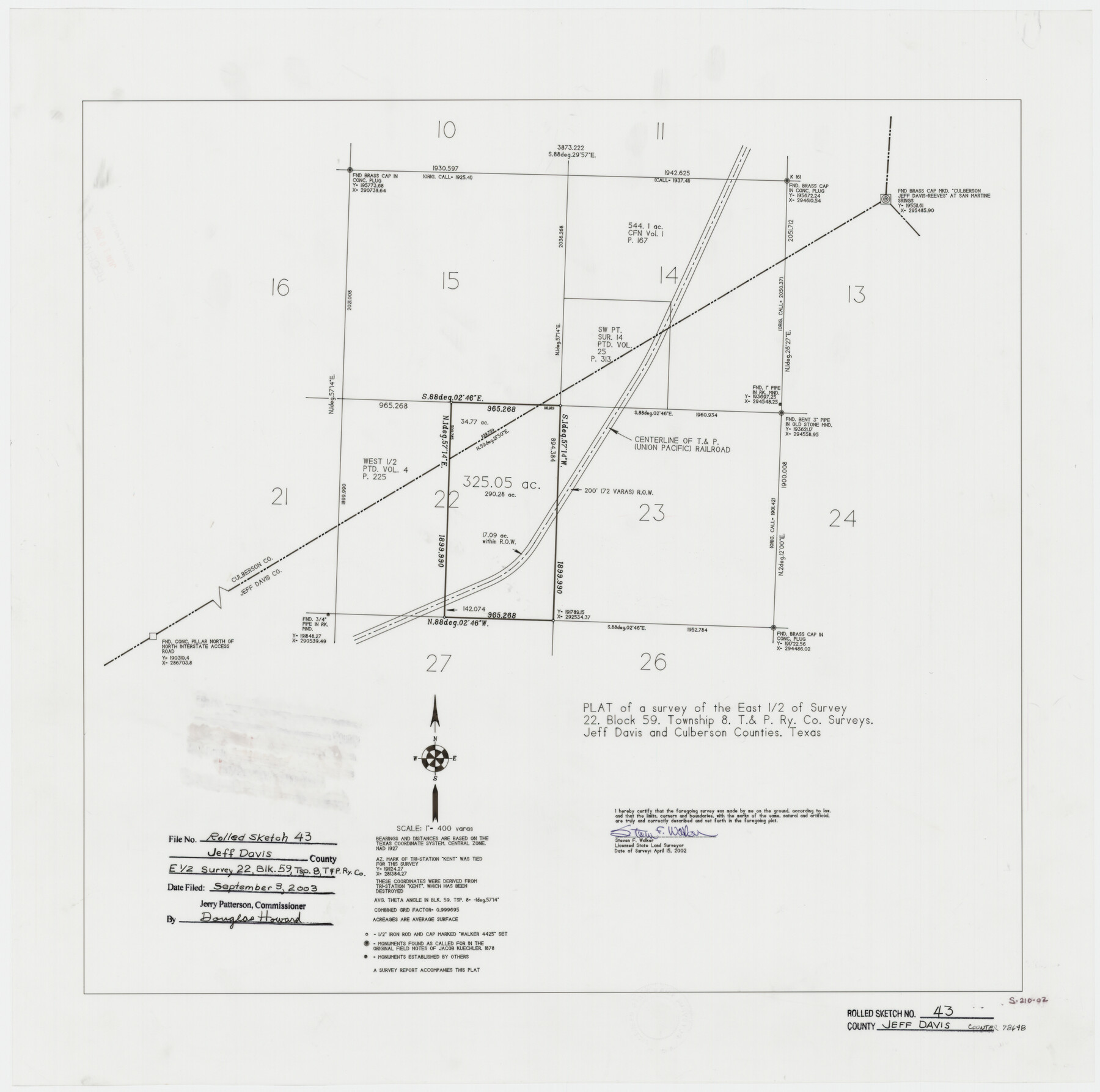 78648, Jeff Davis County Rolled Sketch 43, General Map Collection