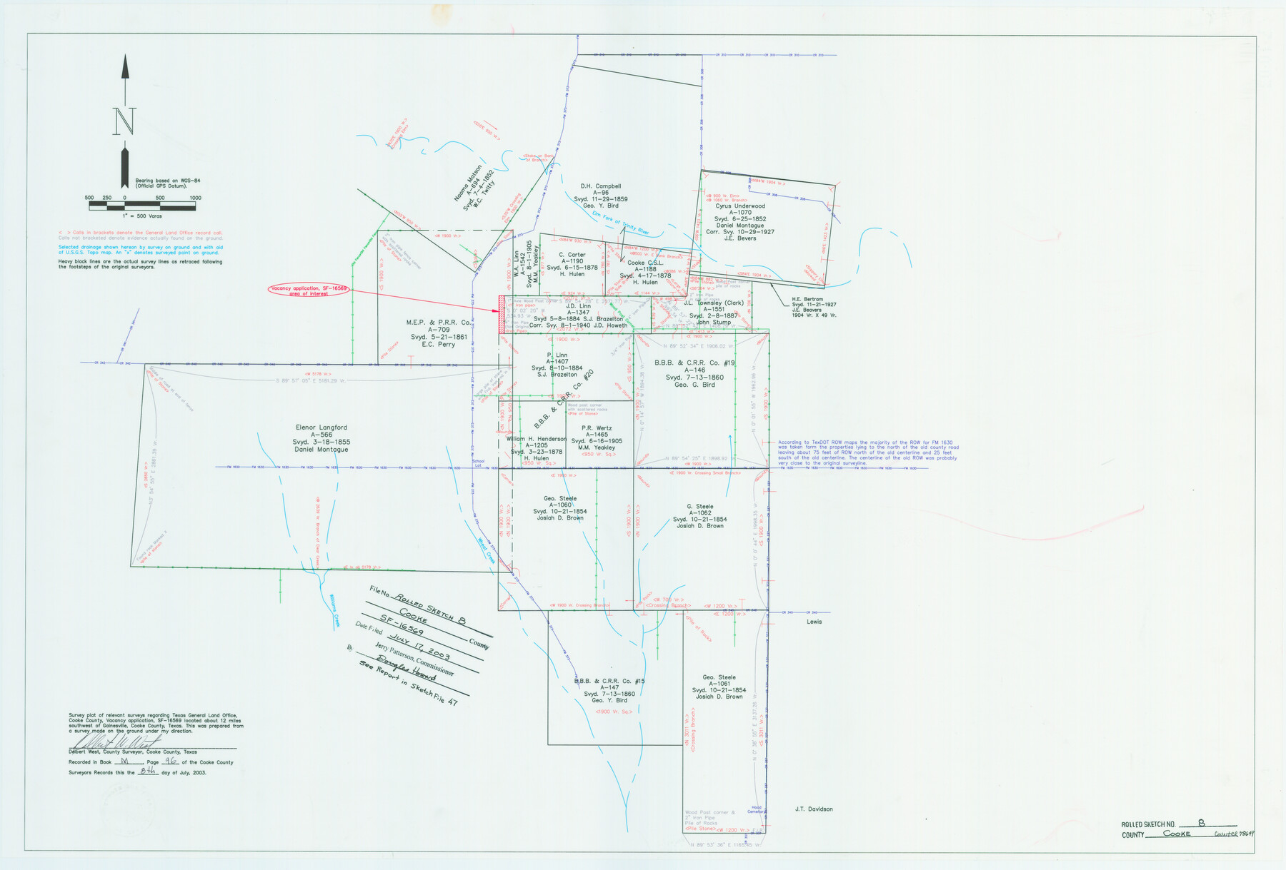 78649, Cooke County Rolled Sketch 8, General Map Collection