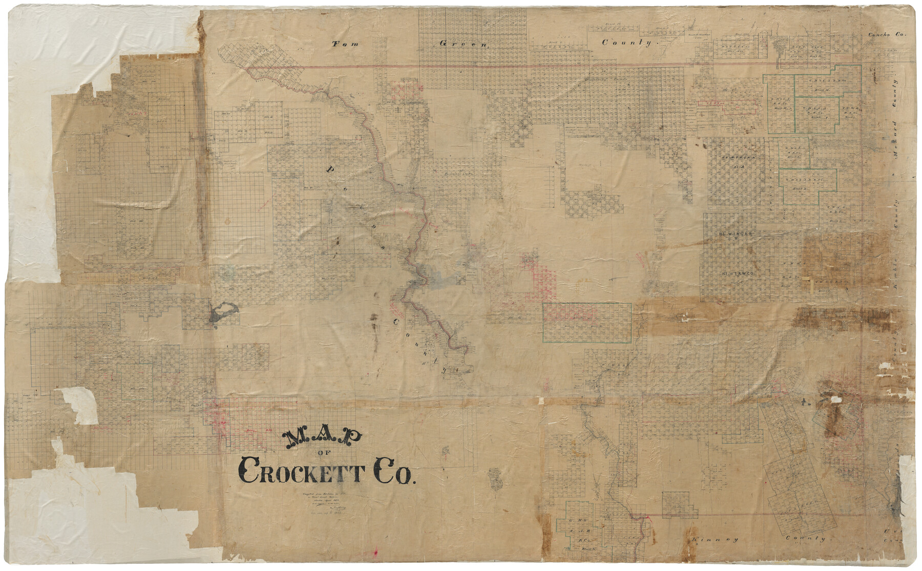 78701, Map of Crockett County, General Map Collection