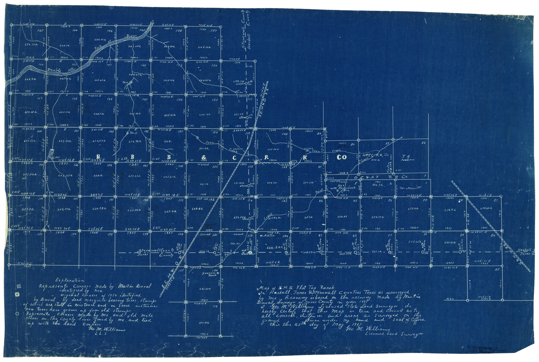 7871, Stonewall County Rolled Sketch 17, General Map Collection
