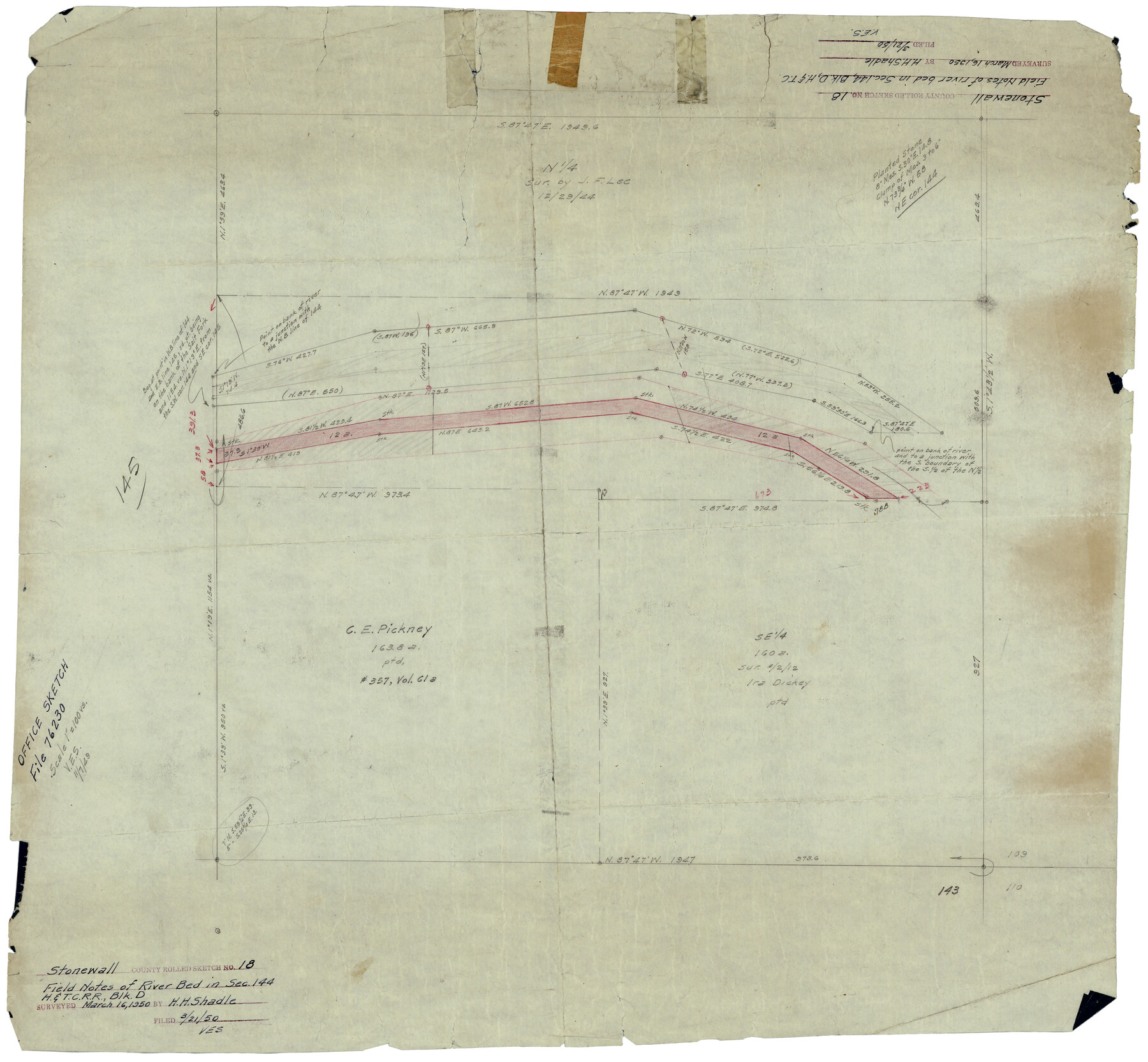 7872, Stonewall County Rolled Sketch 18, General Map Collection
