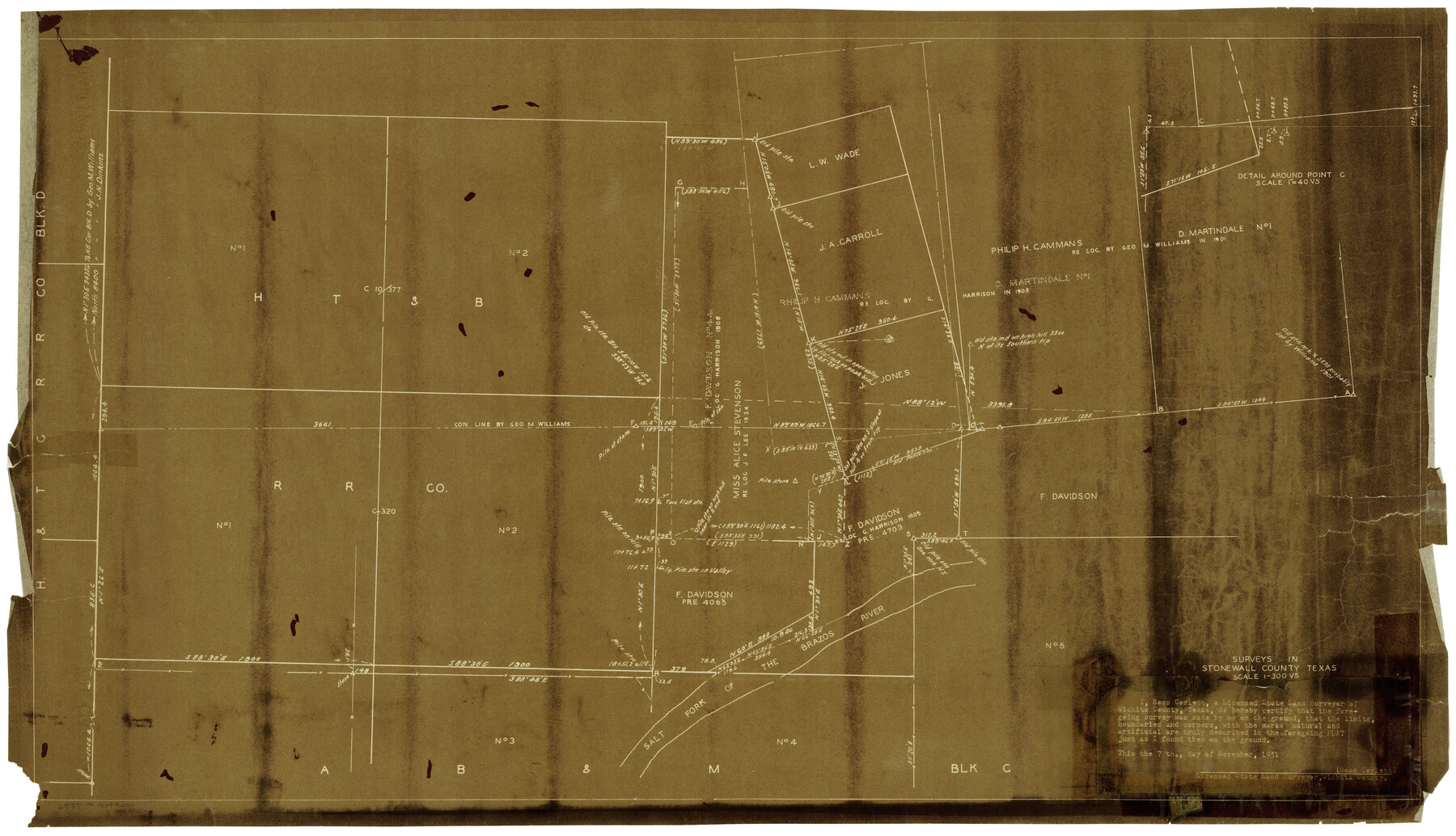 7876, Stonewall County Rolled Sketch 32, General Map Collection
