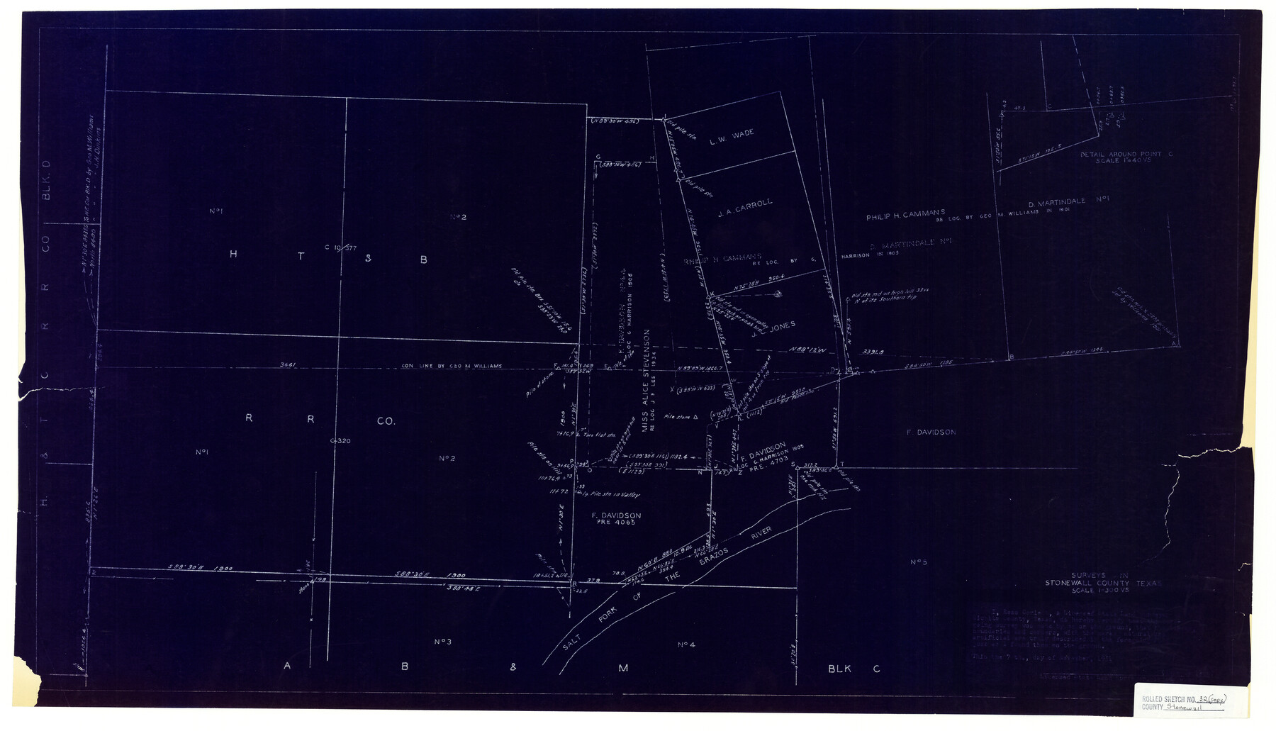 7877, Stonewall County Rolled Sketch 32, General Map Collection