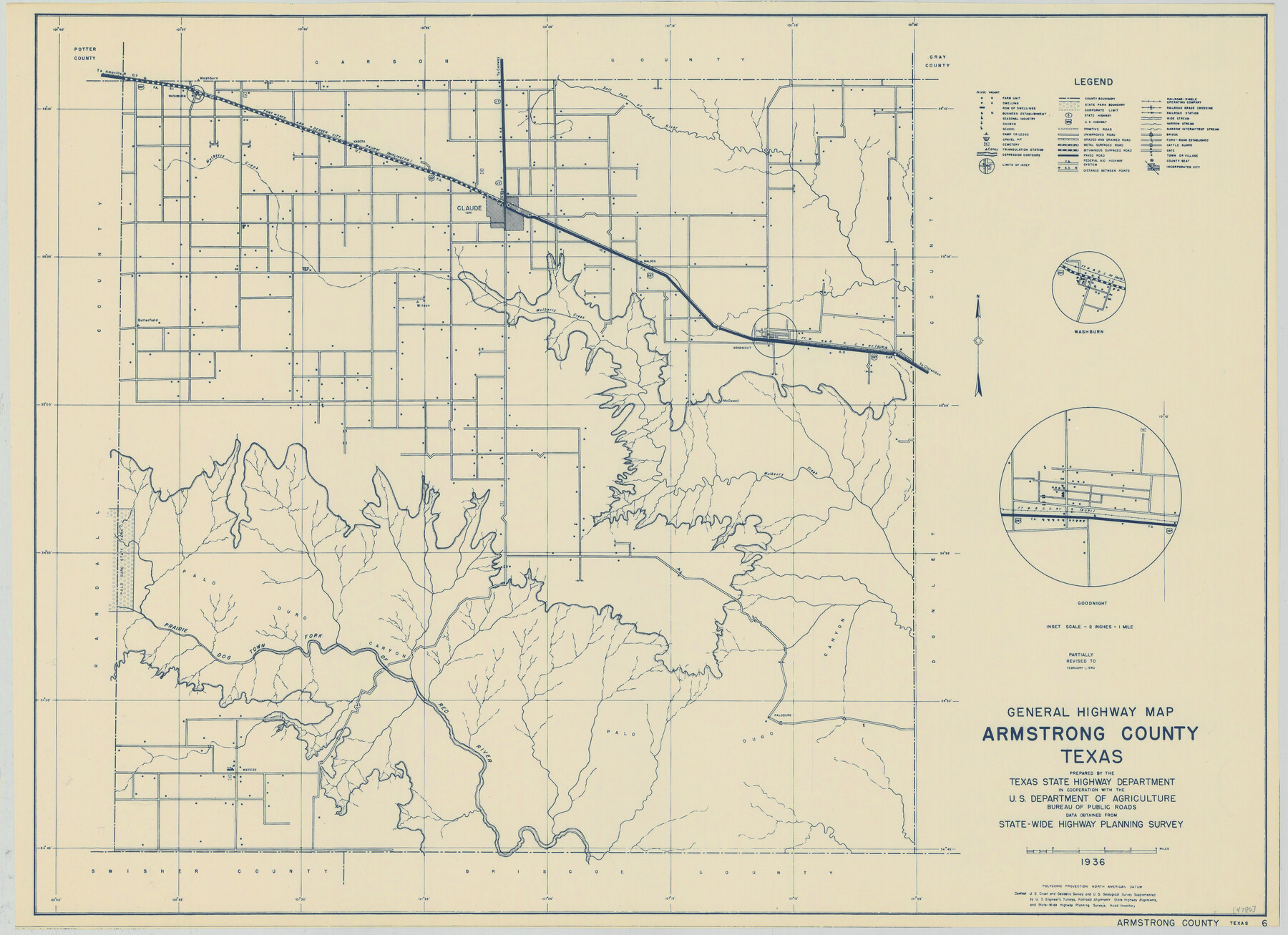 79006, General Highway Map, Armstrong County, Texas, Texas State Library and Archives