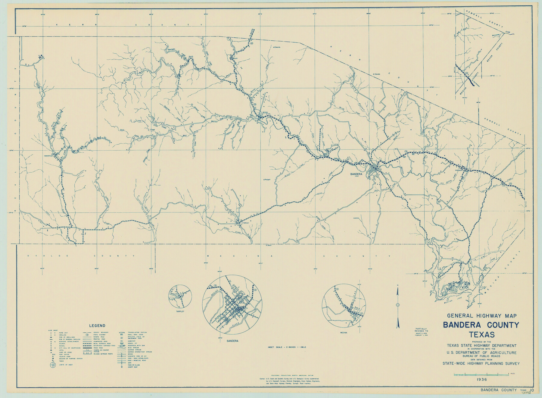 79011, General Highway Map, Bandera County, Texas, Texas State Library and Archives