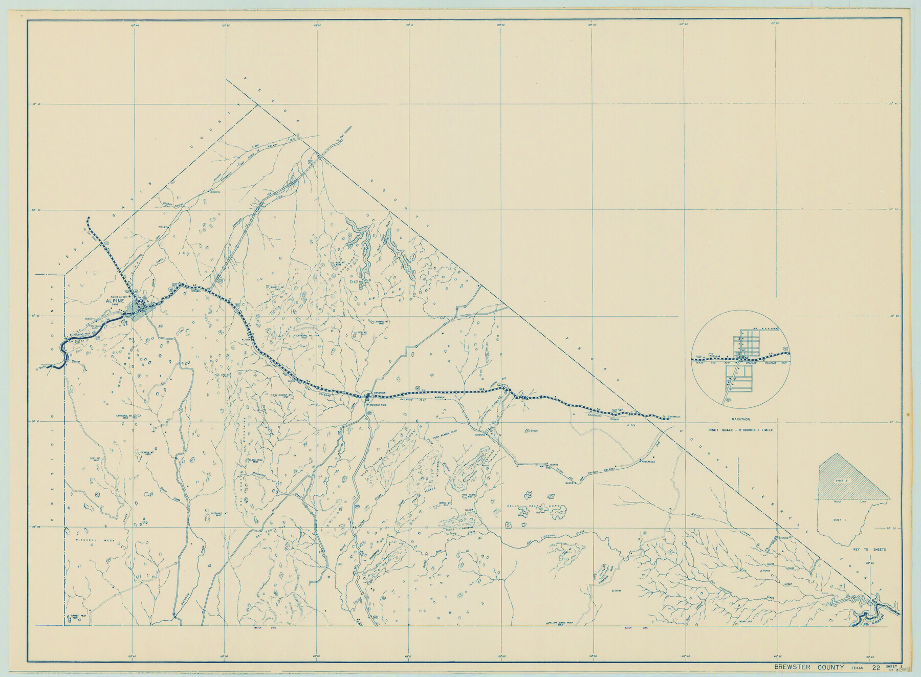 79027, General Highway Map, Brewster County, Texas, Texas State Library and Archives