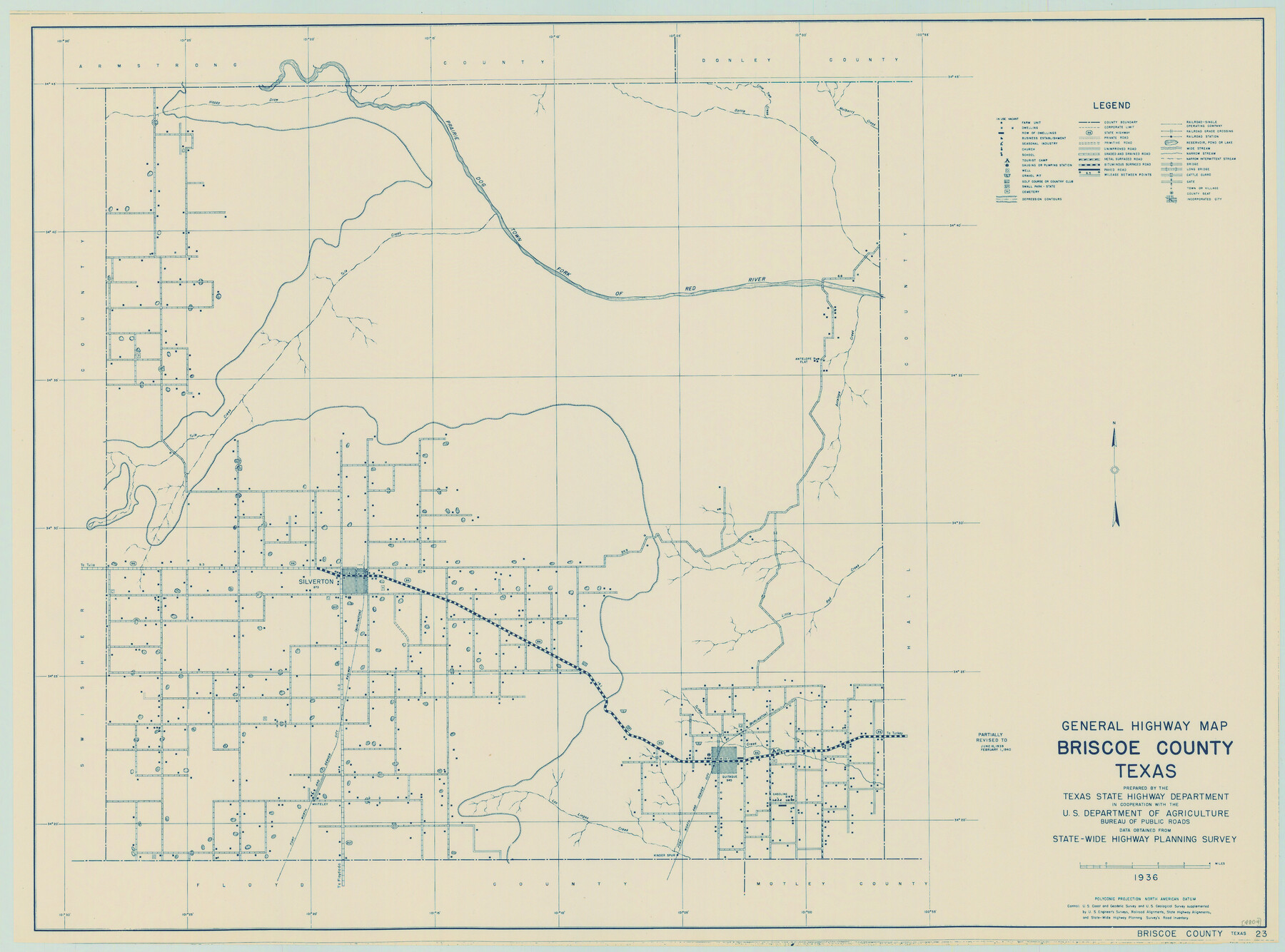 79029, General Highway Map, Briscoe County, Texas, Texas State Library and Archives
