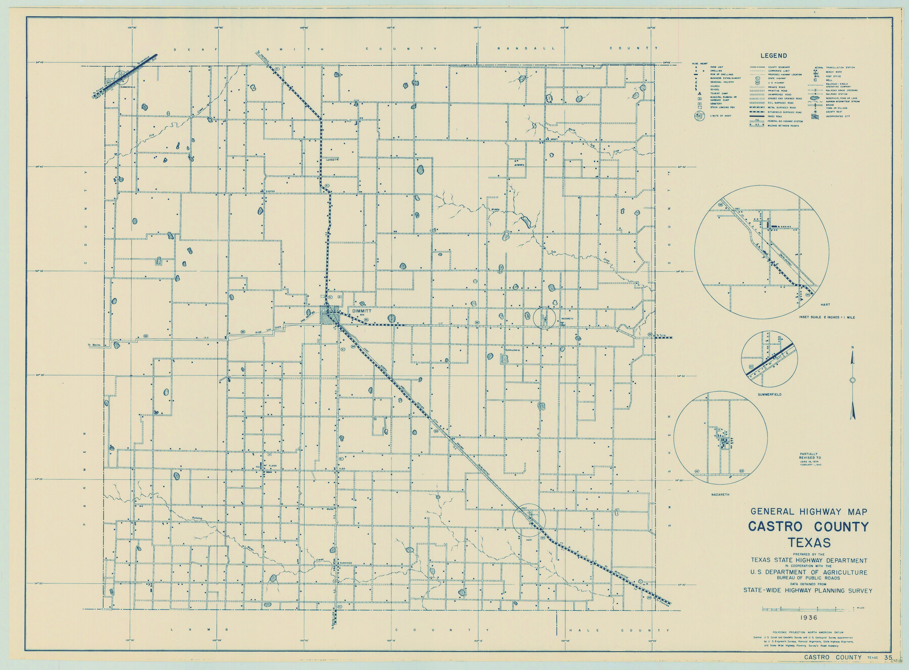 79043, General Highway Map, Castro County, Texas, Texas State Library and Archives