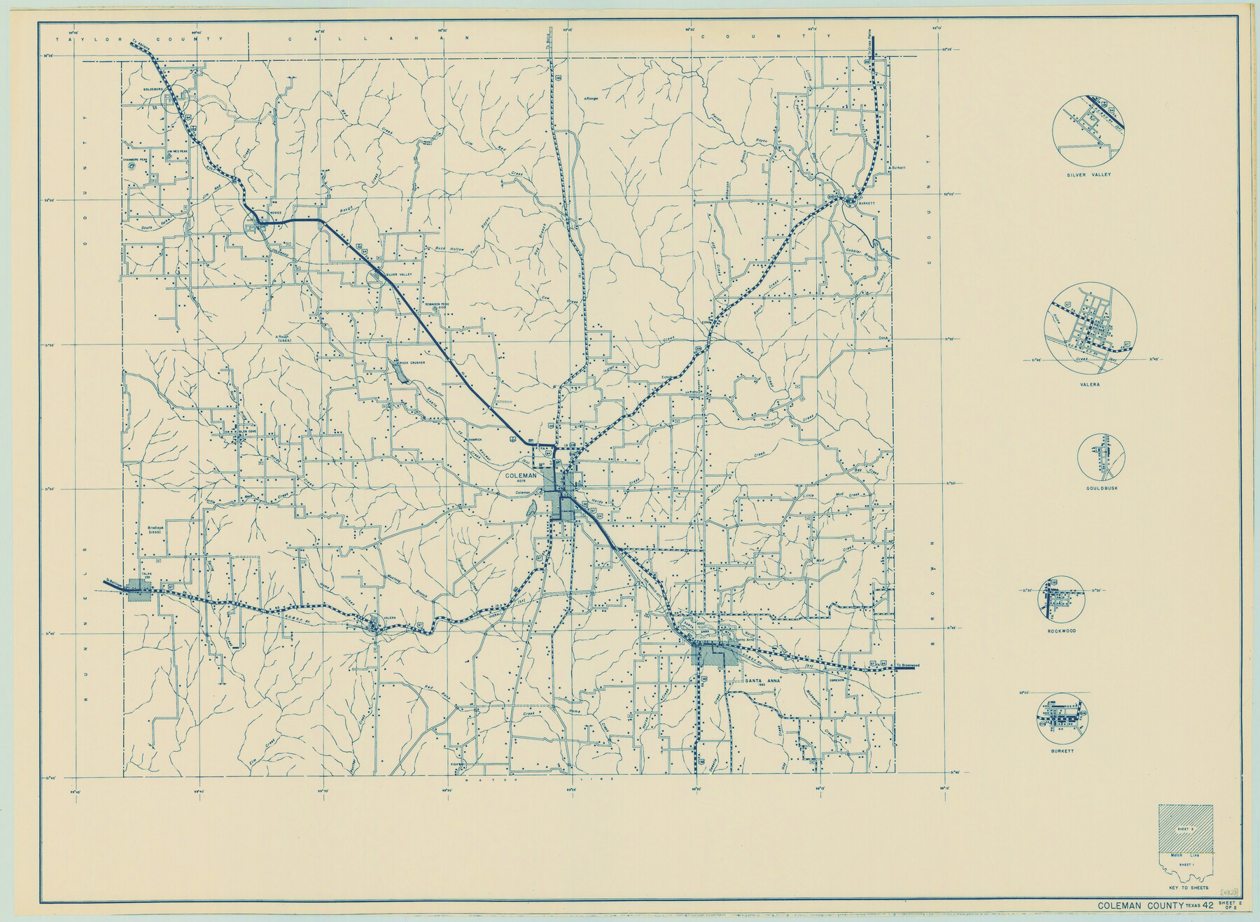 79051, General Highway Map, Coleman County, Texas, Texas State Library and Archives