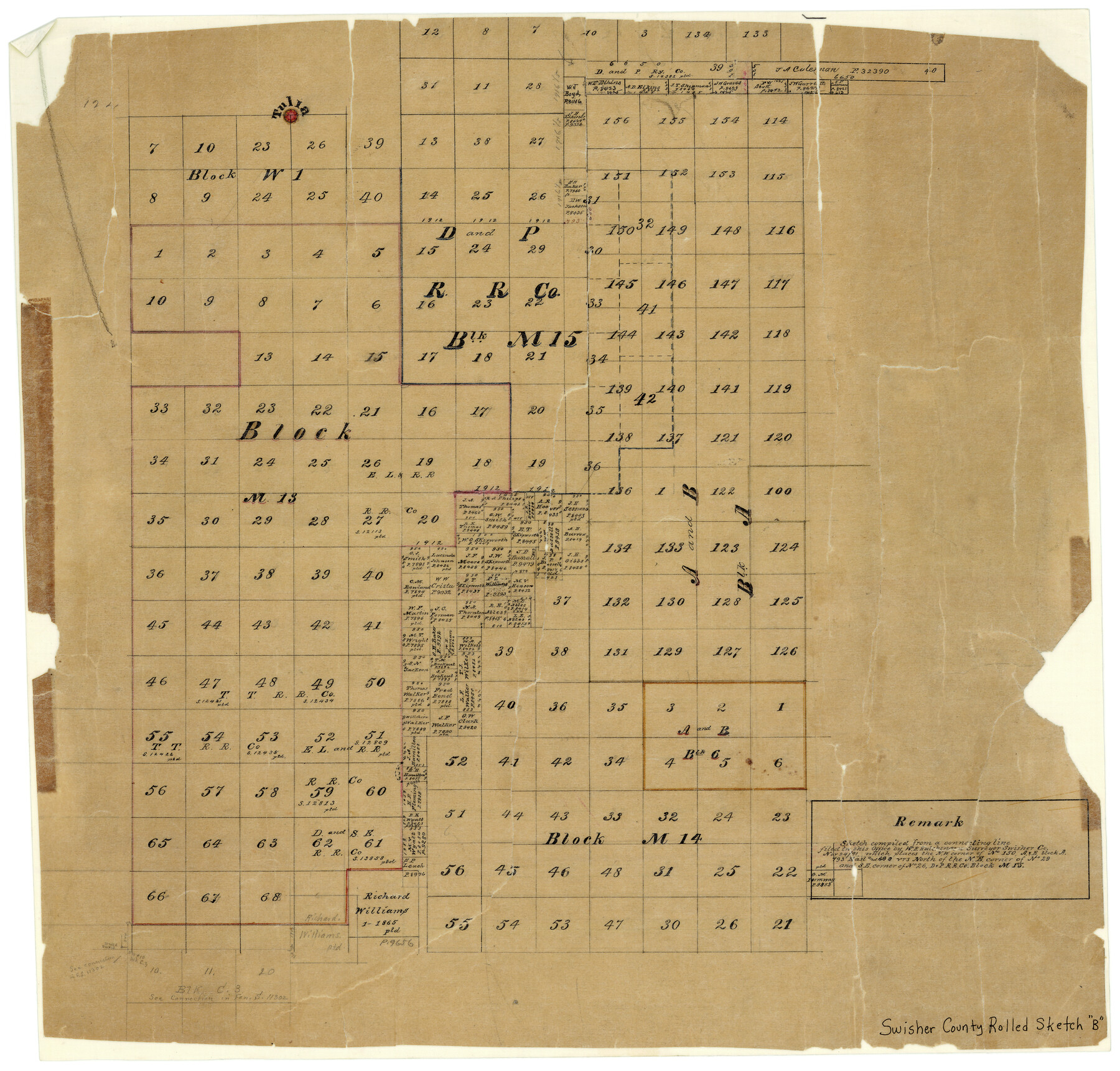 7908, Swisher County Rolled Sketch B, General Map Collection
